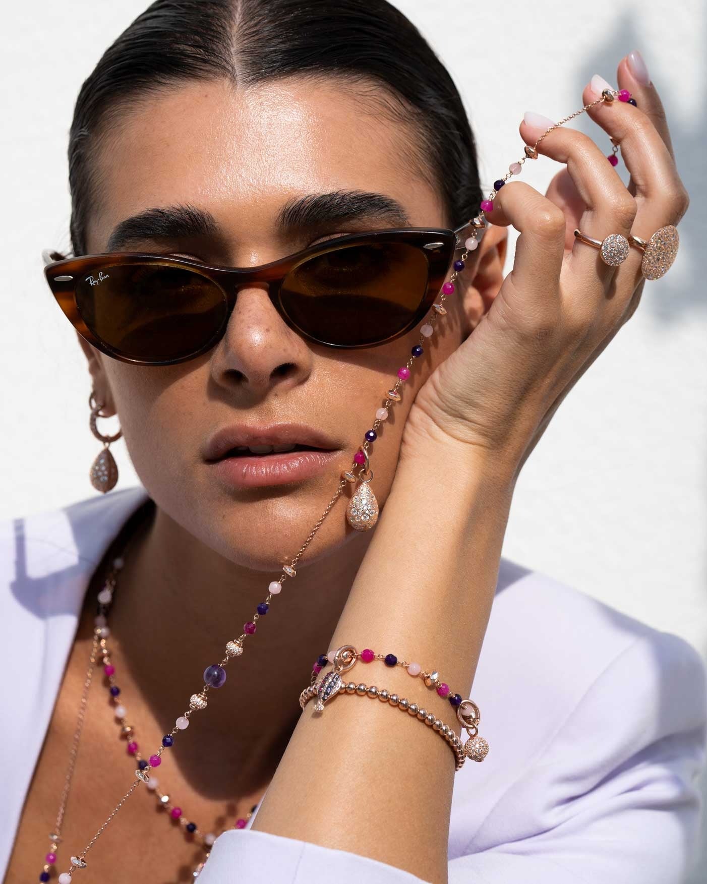 Bracciale Donna Ametista, Agata e Quarzo Alisei Gioielli - B305