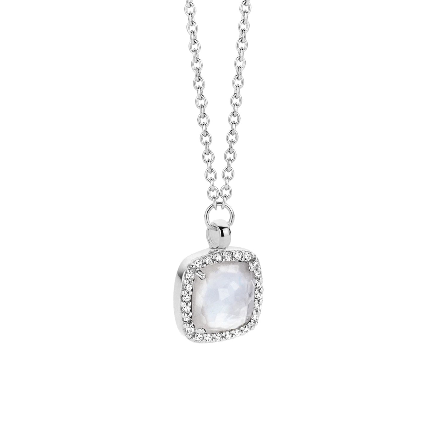 Collana Donna Ti Sento Milano Ciondolo Madreperla Sfaccettata - 3792MW/42