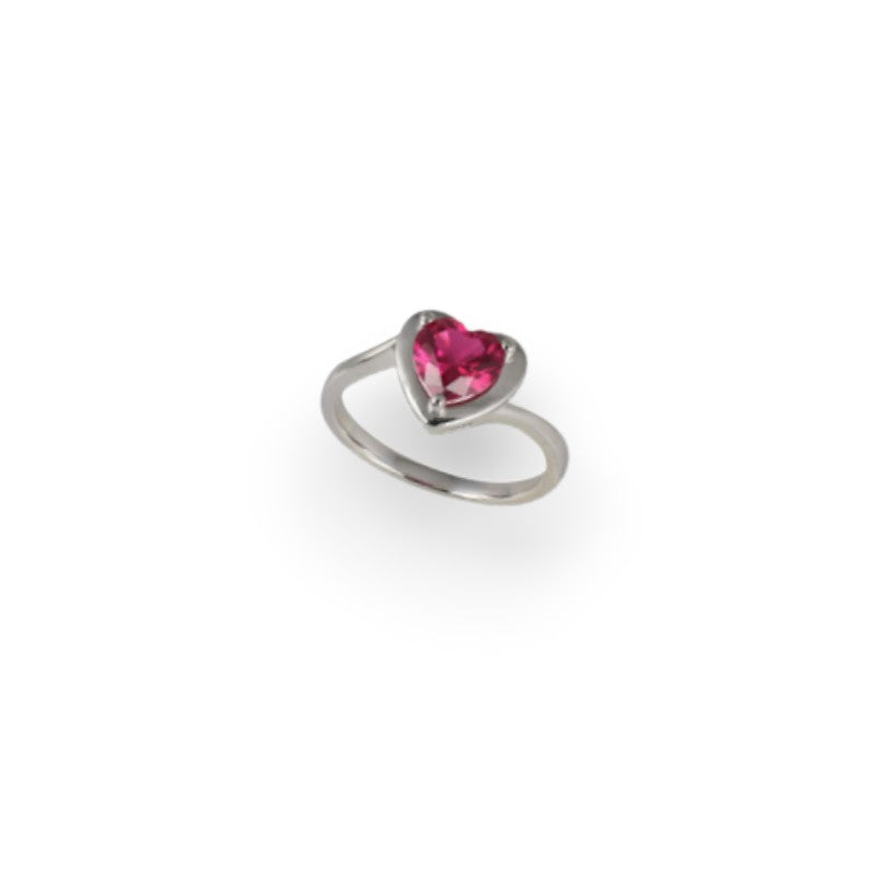 Anello Donna In Argento Blu Amante Con Cuore Rosso - BAN357VH14