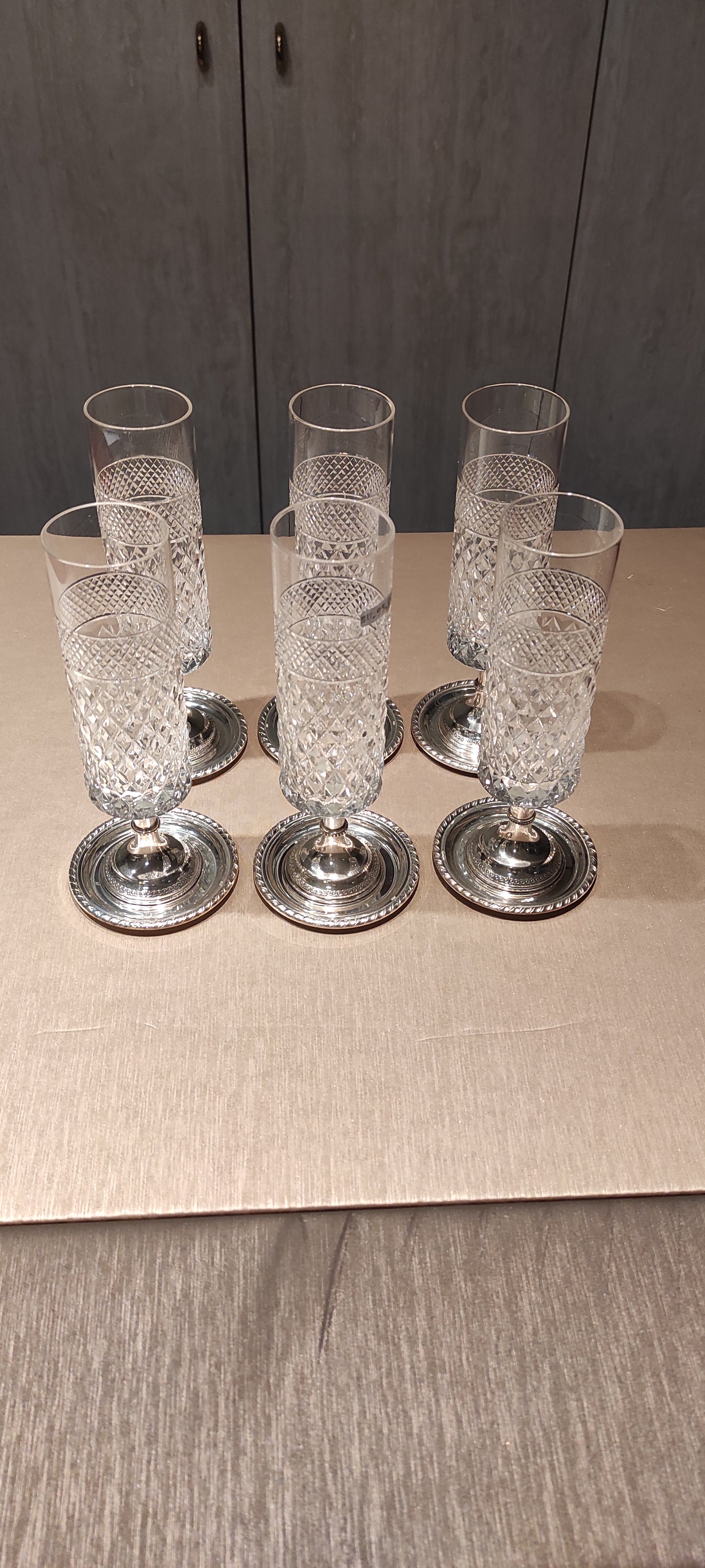 Set Di Calici In Cristallo E Argento - 009