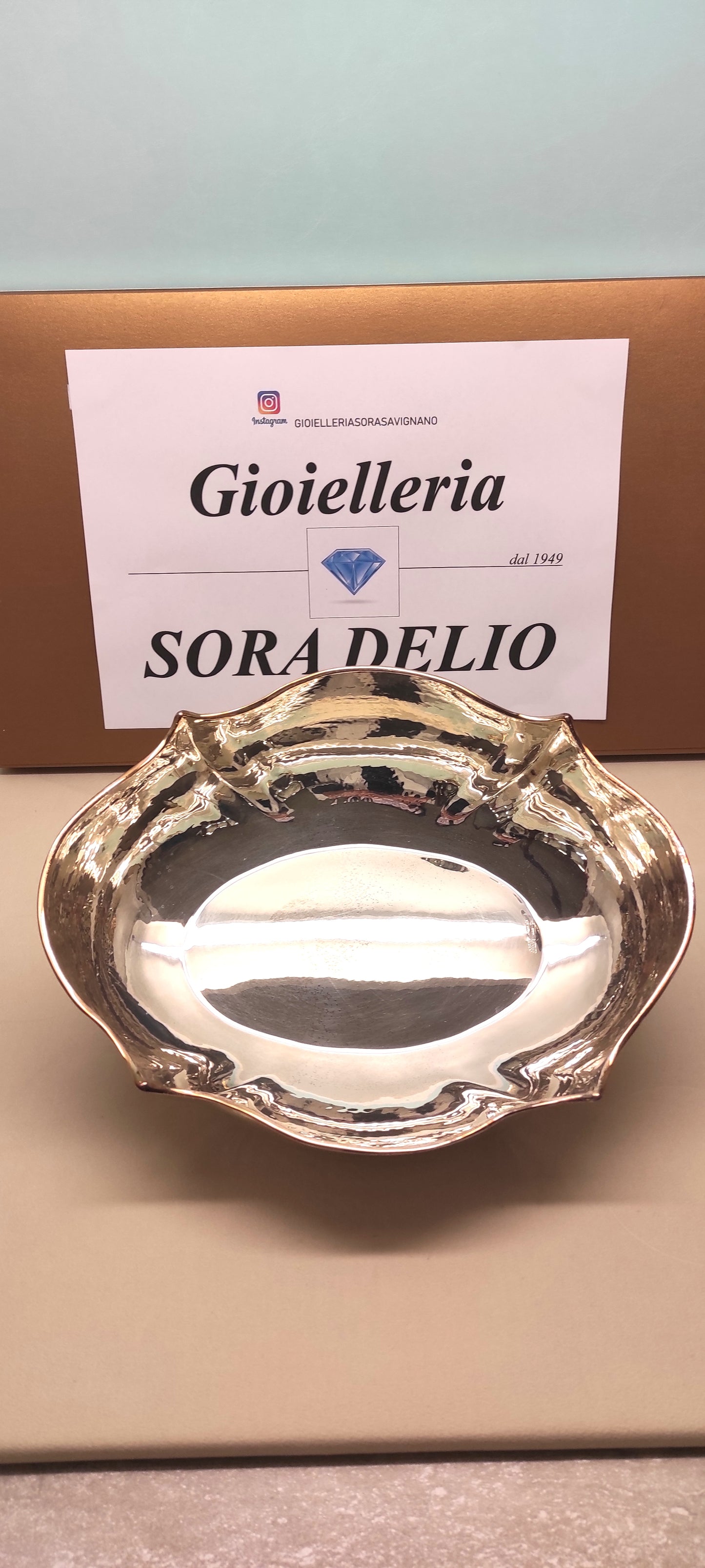 Centrotavola In Argento Battuto - 094