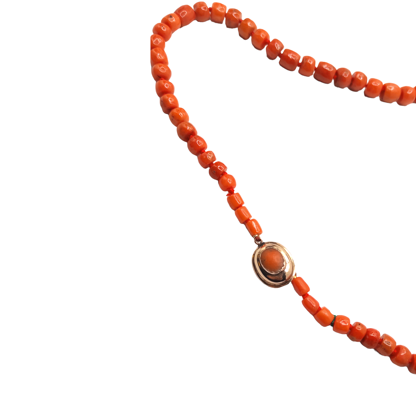 Collana In Corallo Rosso E Oro - COR011