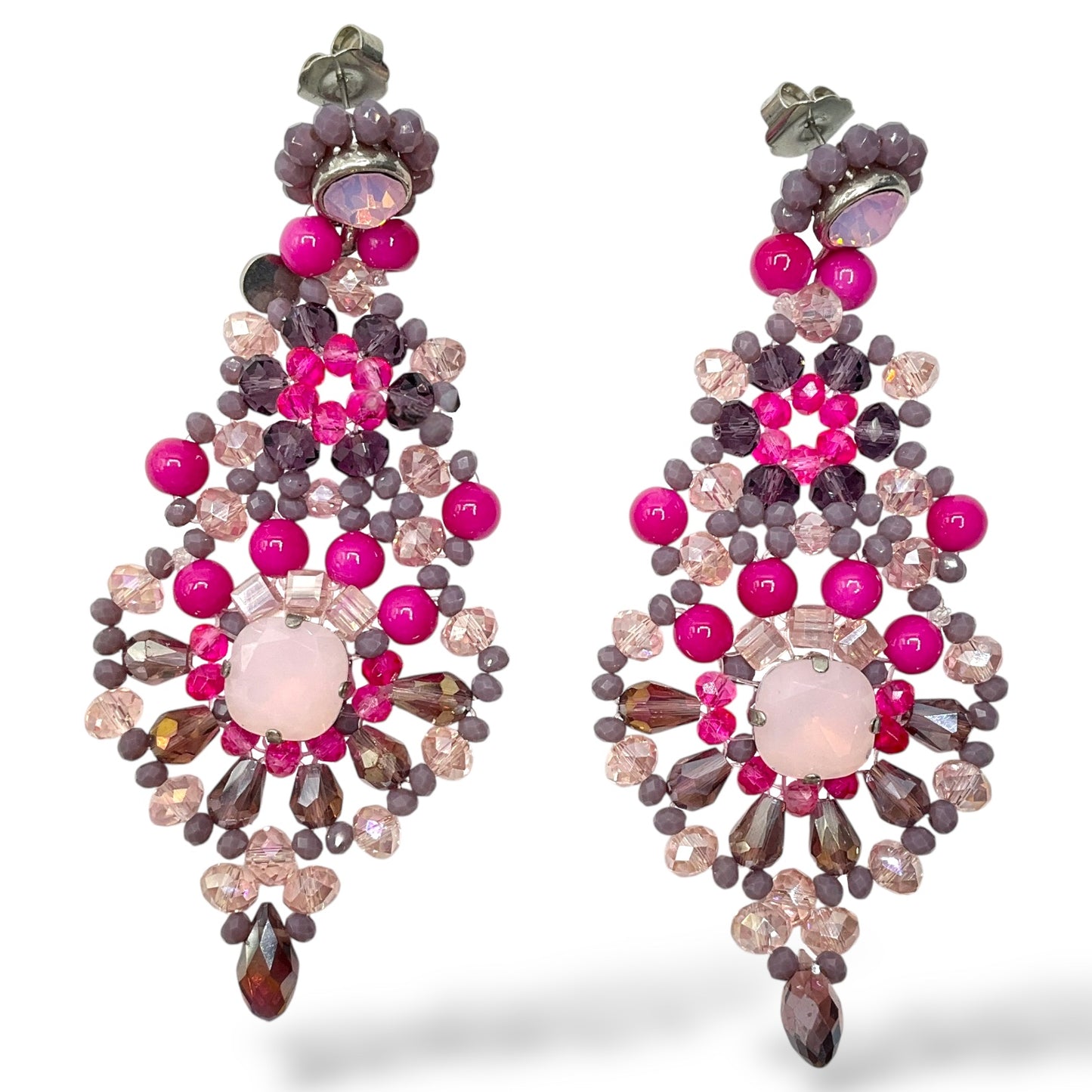 Orecchini Pendenti Donna Cristalli e Perline Ottaviani Bijoux - 49458