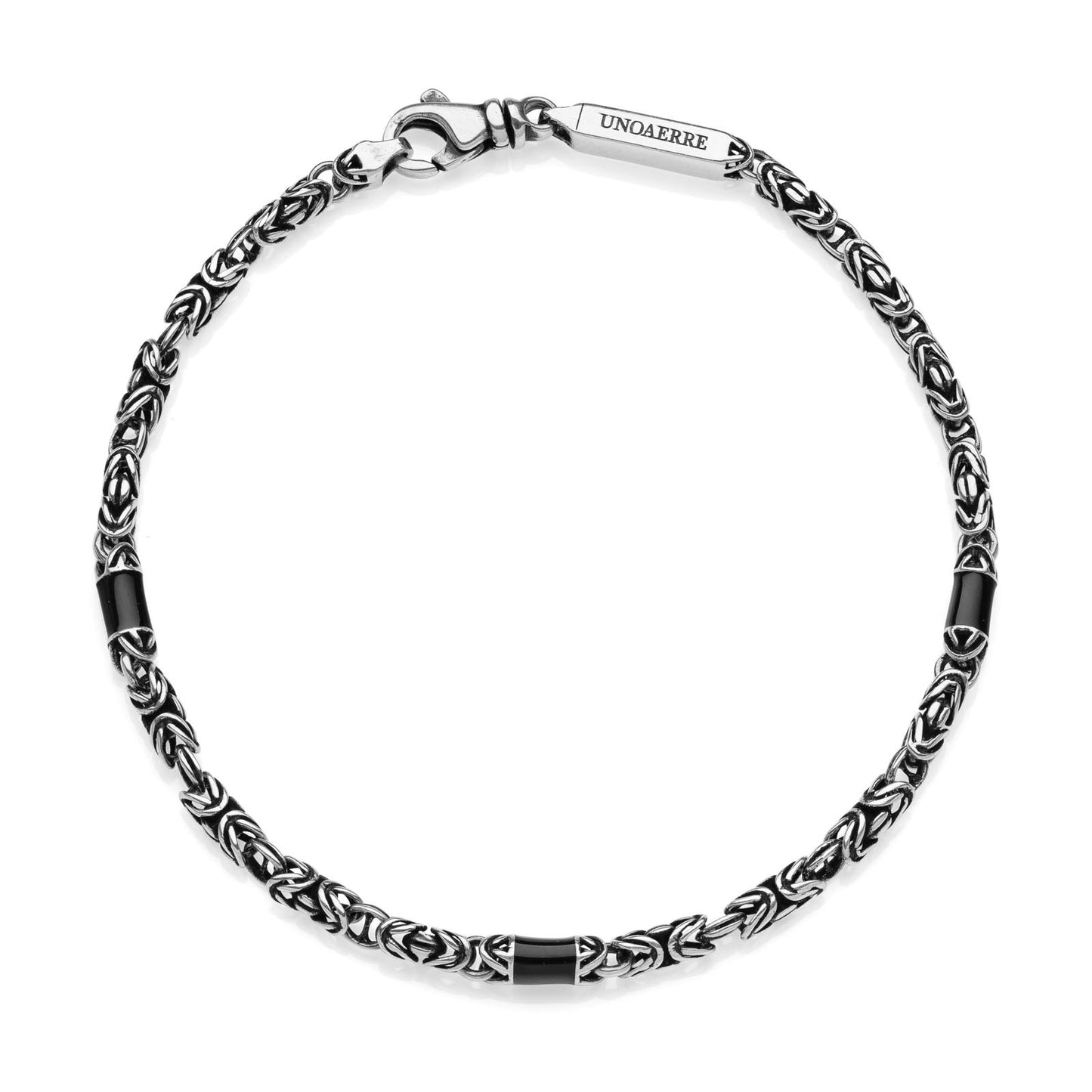 Bracciale Uomo Unoaerre Catena Bizzantina e Smalto - 700YHH1943170 -
