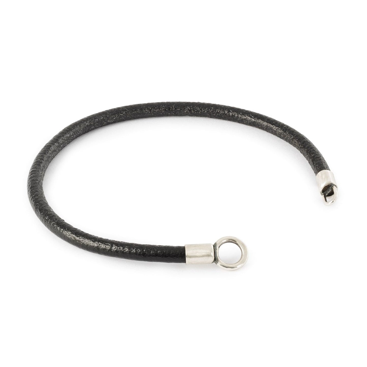 Bracciale in Pelle e Argento, Nero Trollbeads - TLEBR-00082
