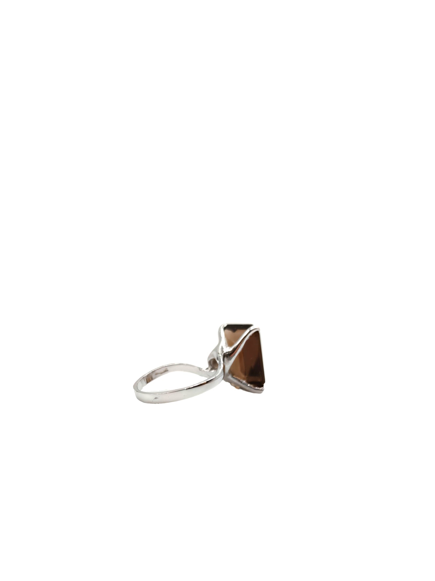 Anello Da Donna In Argento E Cristallo Fumè - 405