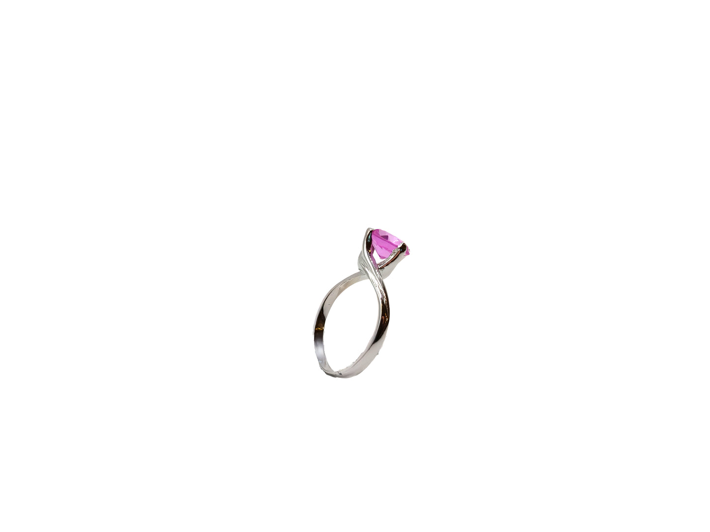 Anello Da Donna In Argento E Cristallo Rosa - 403