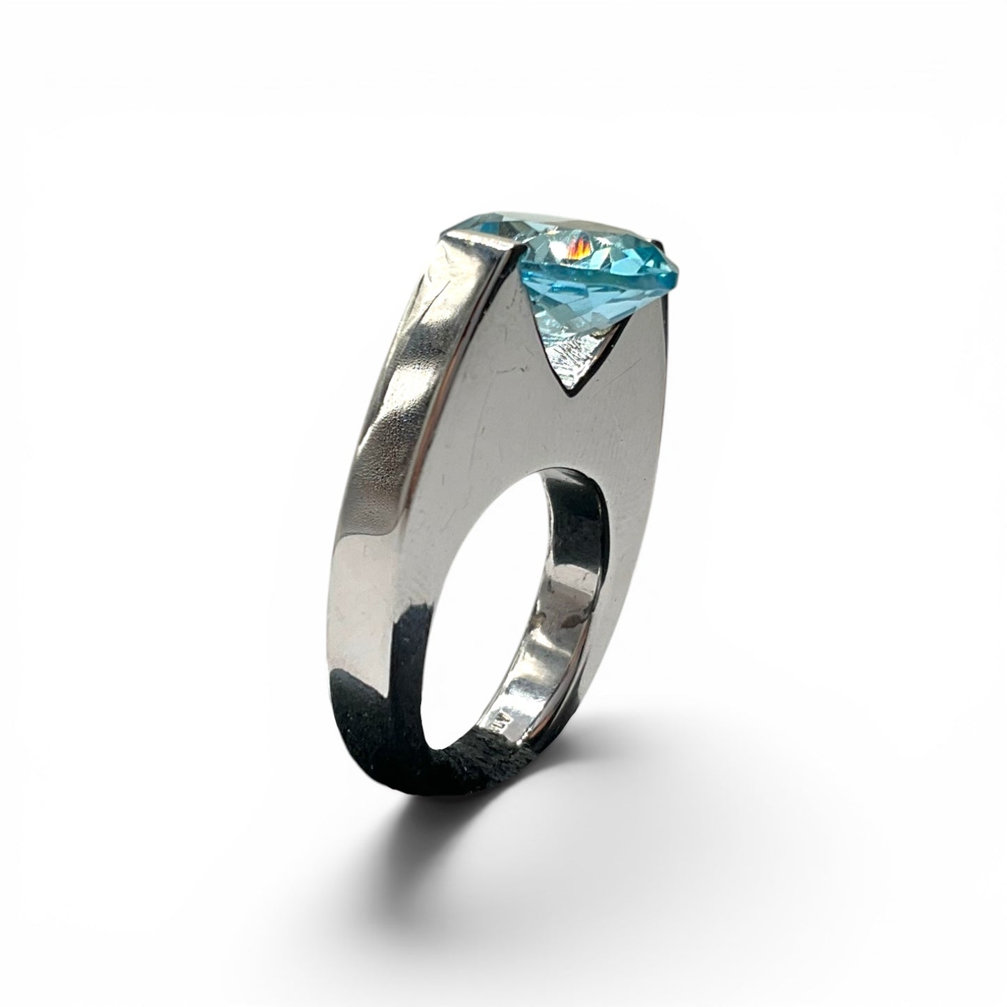 Anello Donna Argento Topazio Azzurro - AA010466