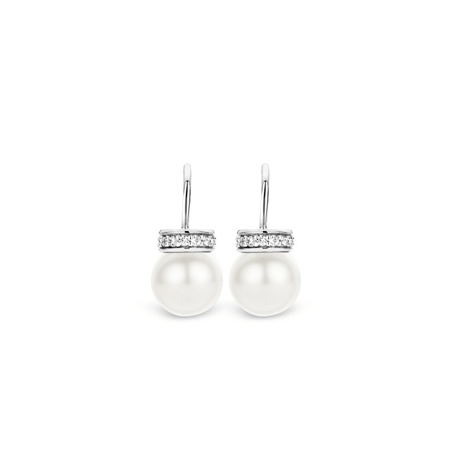 Orecchini a Monachella con Perle e Zirconi Ti Sento Milano - 7528PW