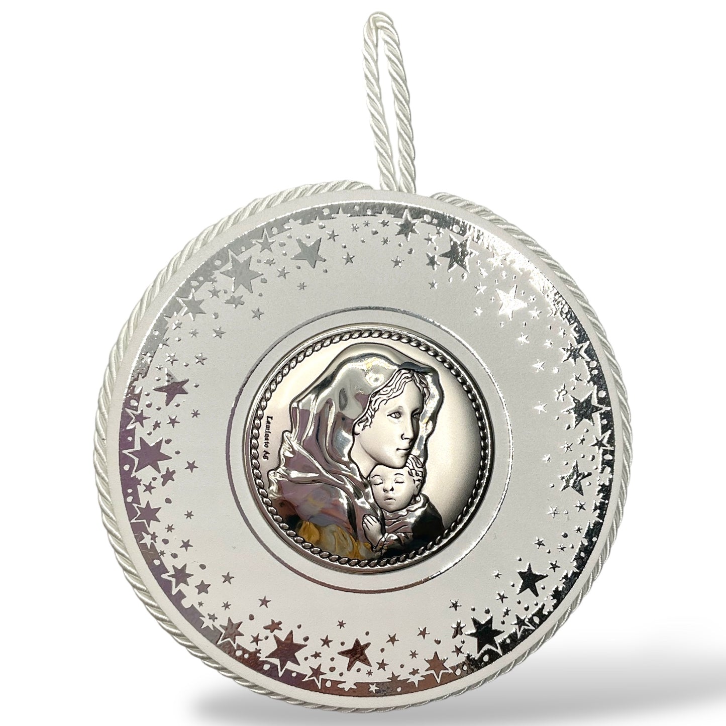 Medaglione Sopraculla Madonna con Bambino Bianco Valenti - 10522