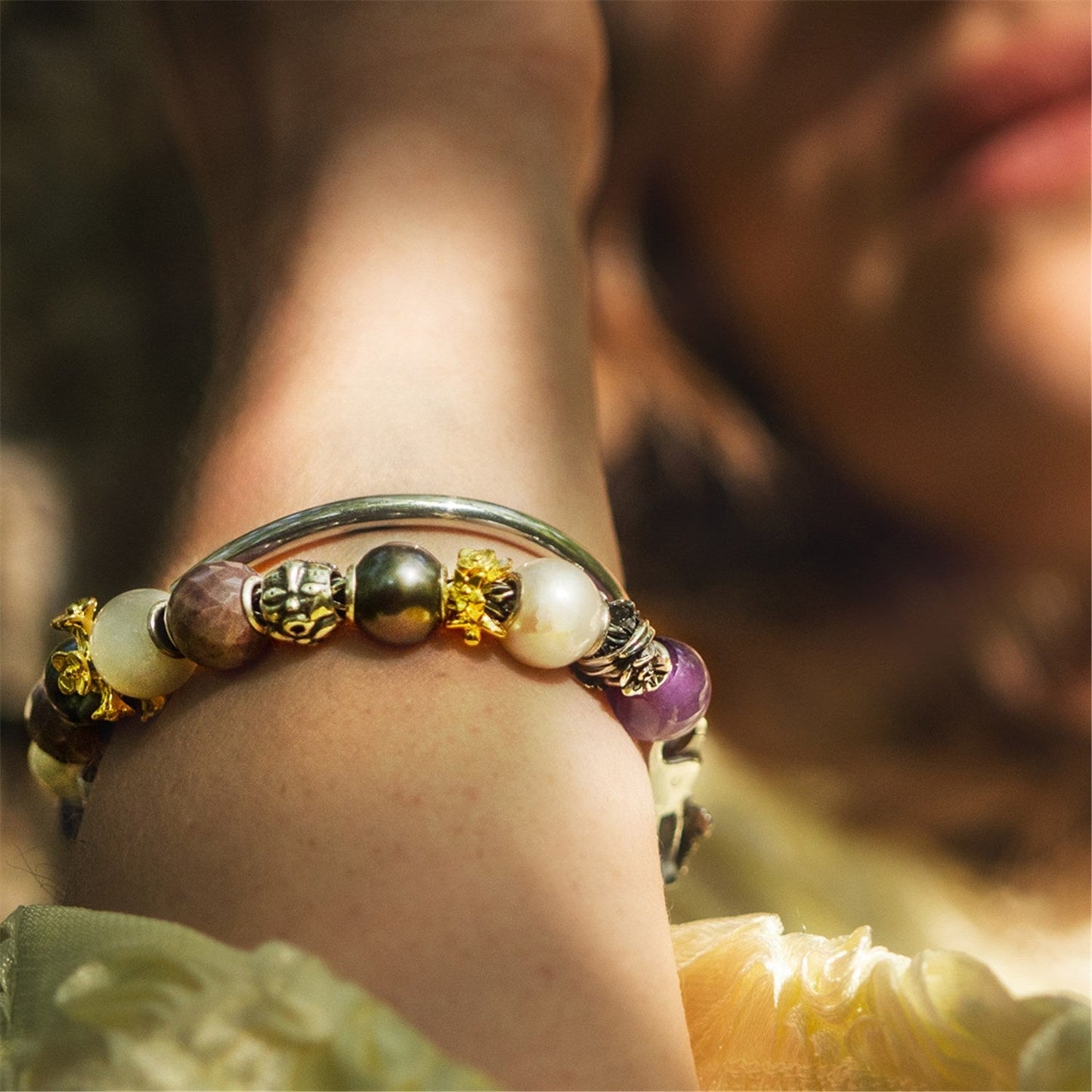 Bouquet di Fiori, placcato oro Trollbeads - TGPBE-20001