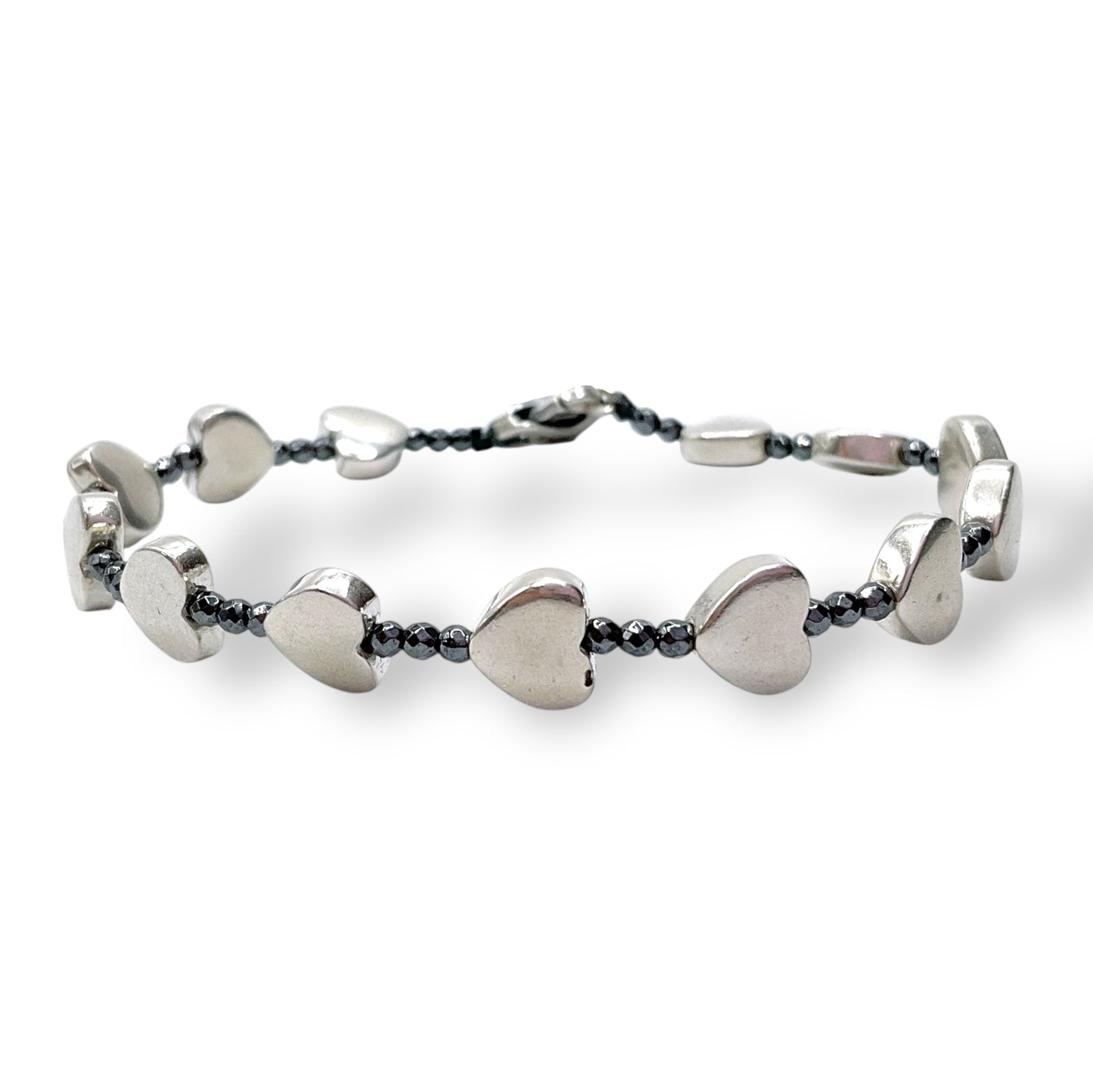 Bracciale Spadarella con Cuori e Ematite - SPBR599 -
