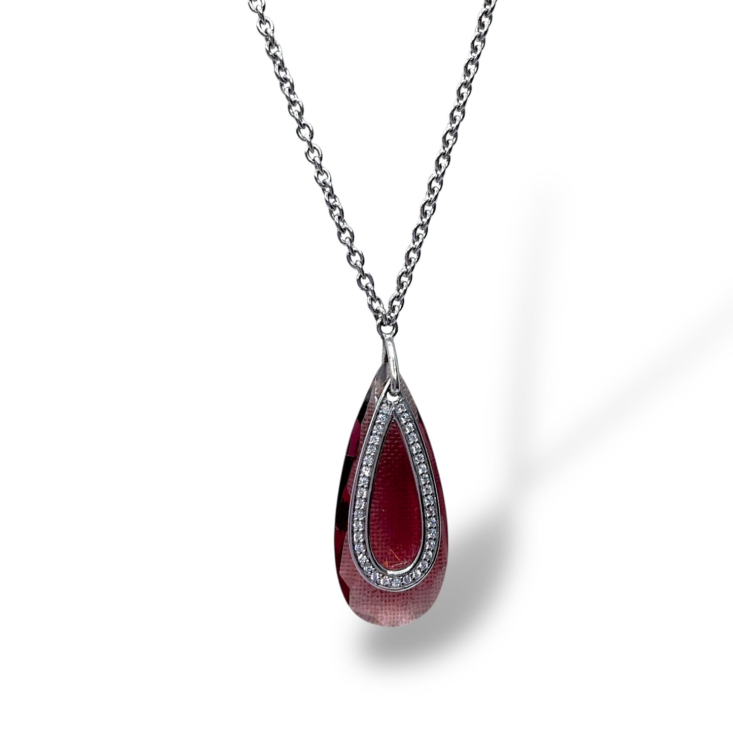 Collana Donna Ti Sento Milano Goccia Bordeaux - 3787AU