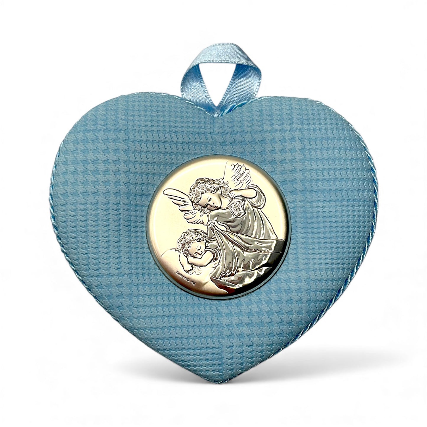 Medaglione Sopraculla Angelo Custode Cuore Valenti - 10795 C