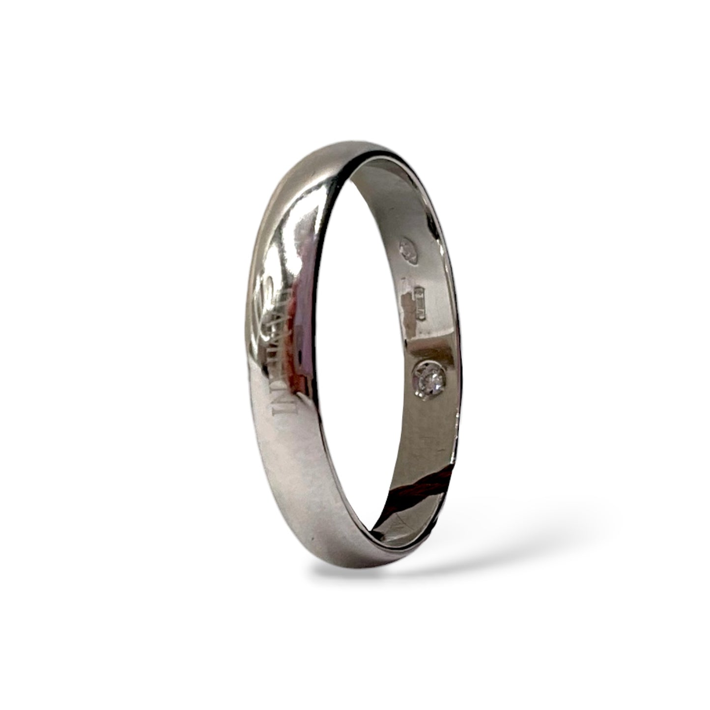 Fede Nuziale Damiani in Platino con Brillante 3,3 mm - 71389585