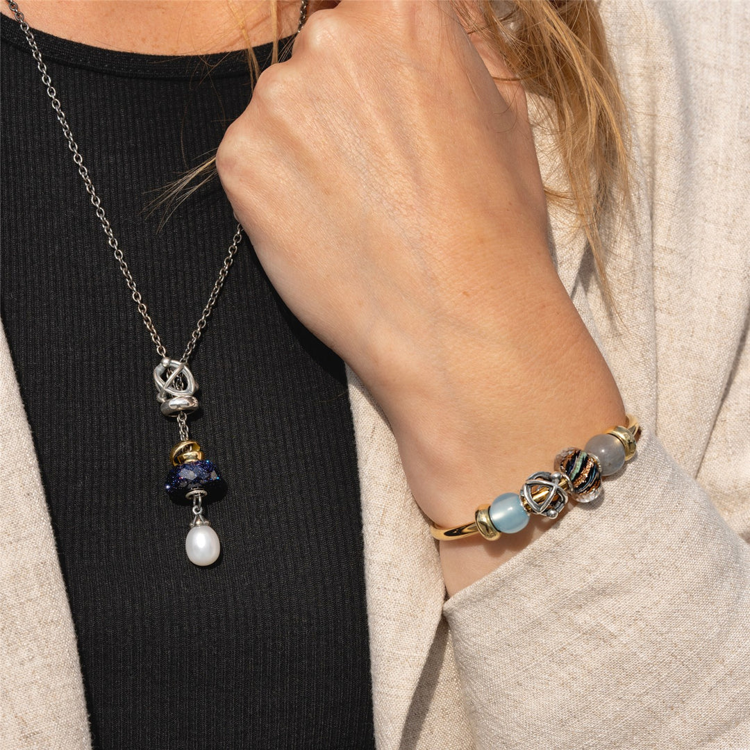 Agata Blu Chiaro RotondaTrollbeads - TSTBE-00037