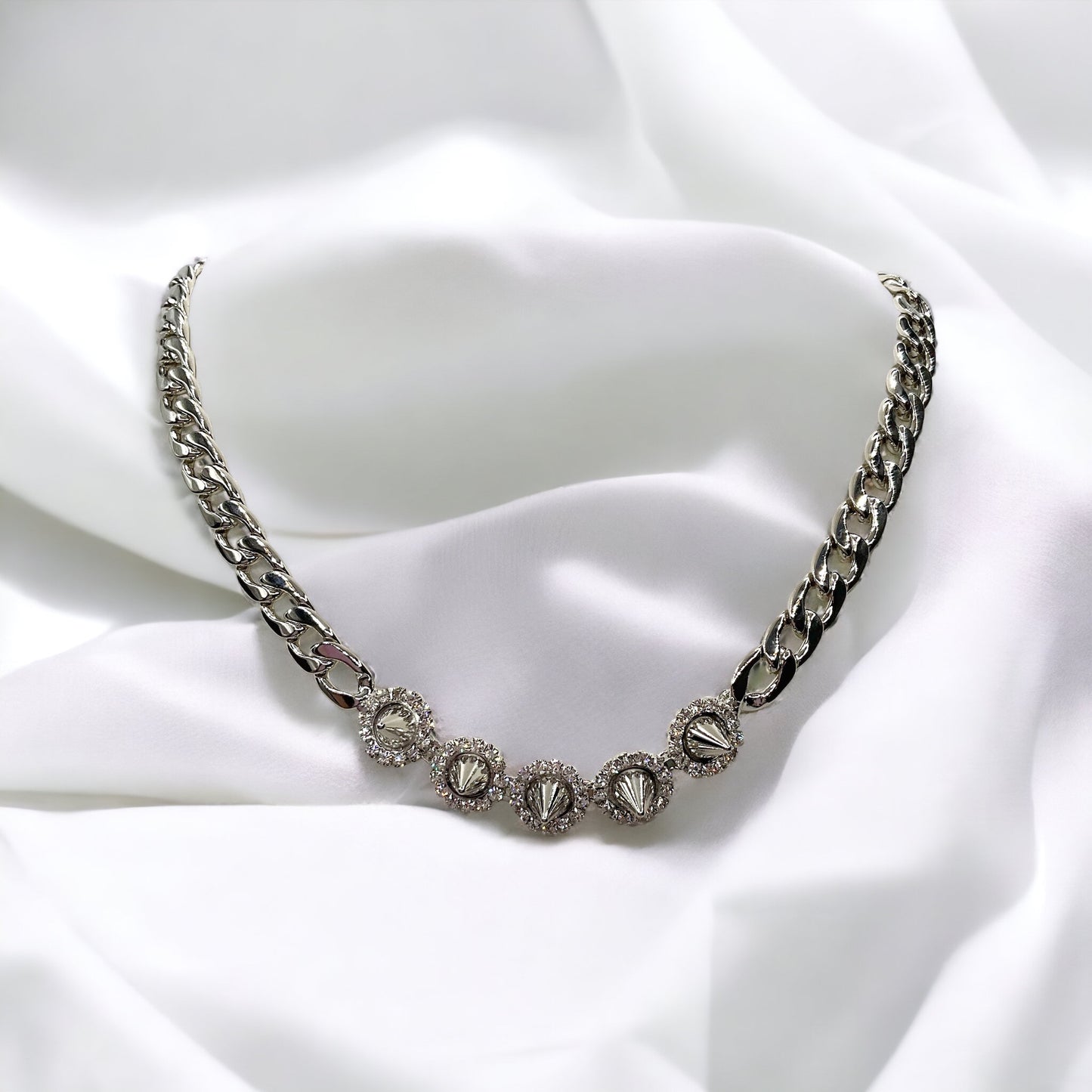 Collana Donna Groumette Zirconi e Borchie Ottaviani Bijoux - 480458
