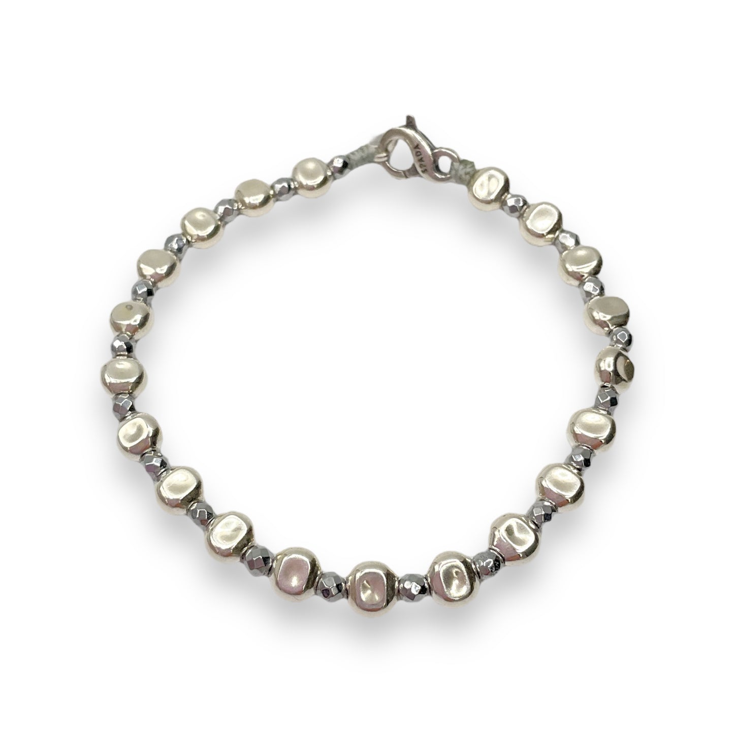 Bracciale Spadarella Pepite Schiacciate ed Ematite - SPBR681