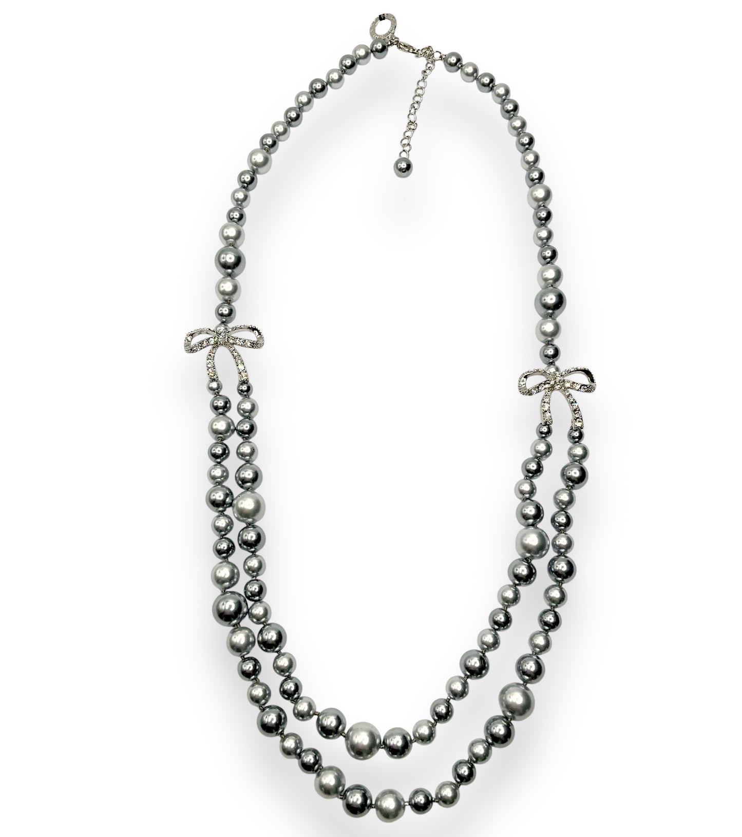 Collana Lunga Donna Perle Grigie e Fiocchi Ottaviani Bijoux - 480545