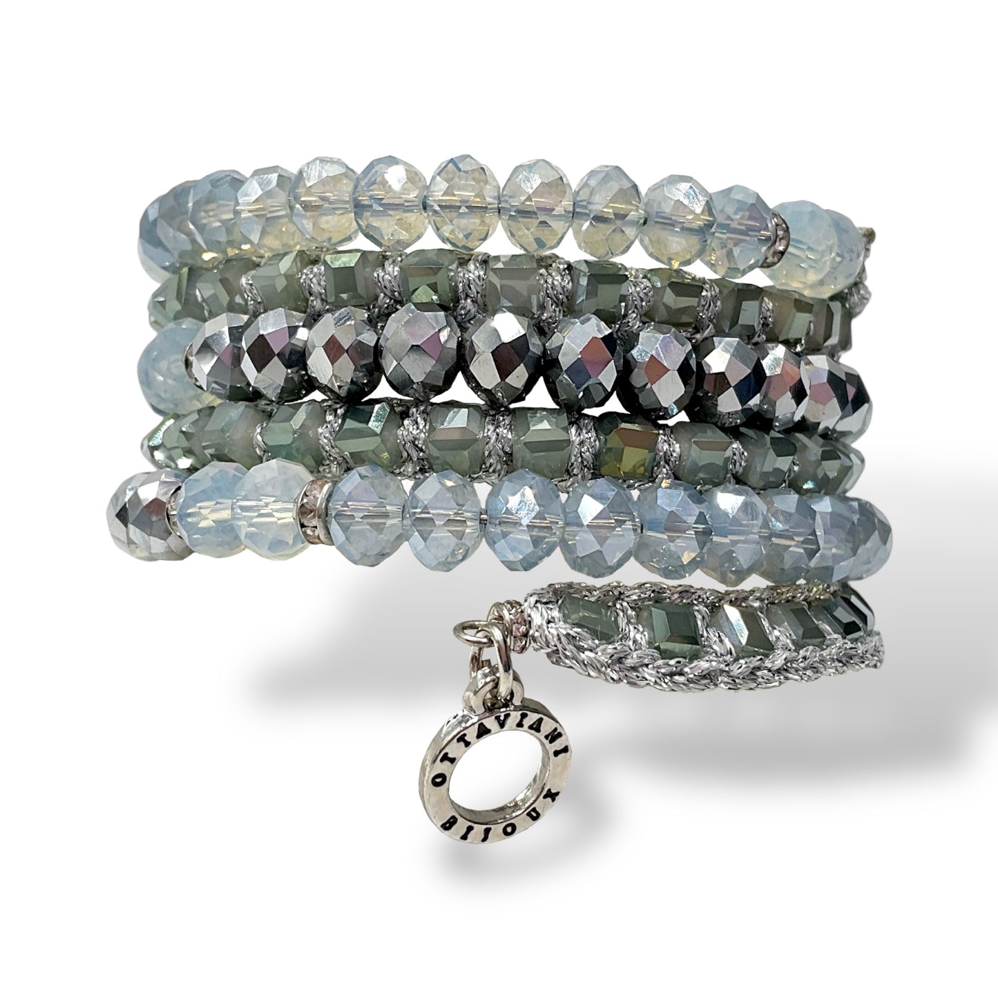 Bracciale Donna Rigido a Spirale con Cristalli Ottaviani Bijoux - 470552