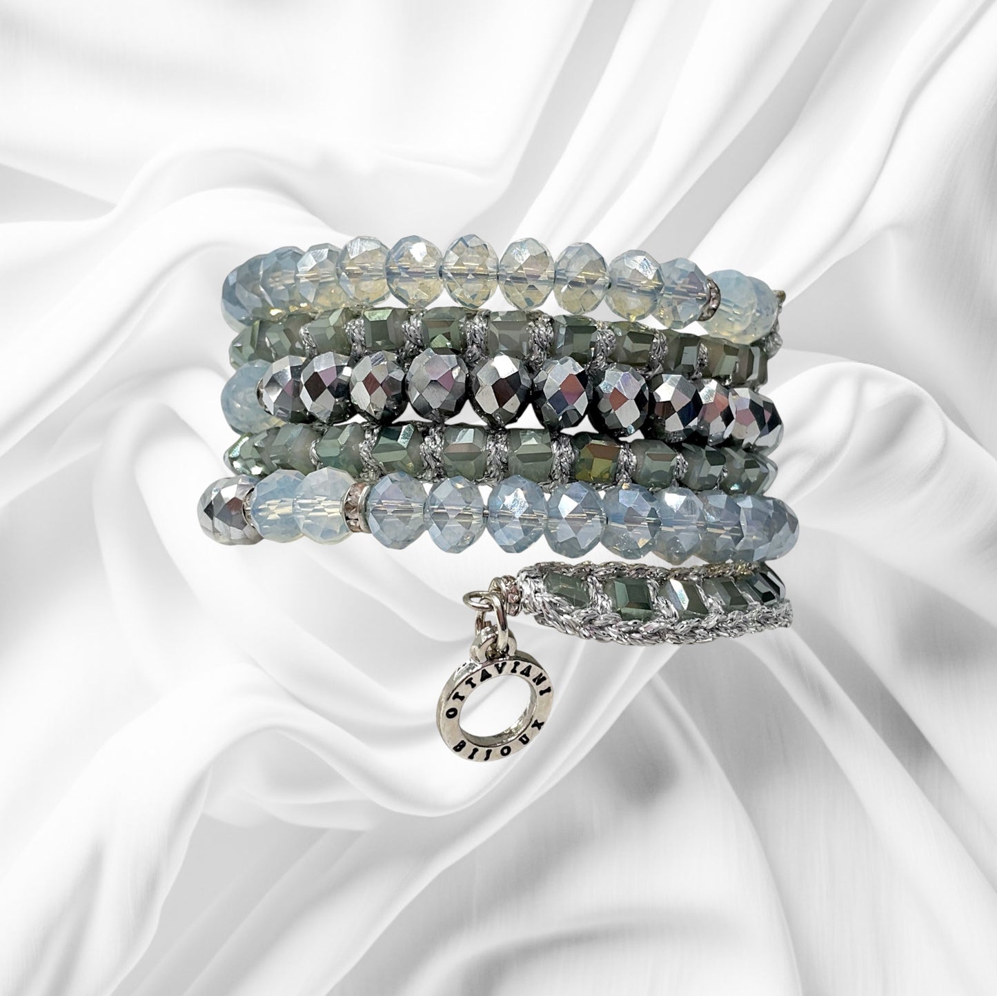 Bracciale Donna Rigido a Spirale con Cristalli Ottaviani Bijoux - 470552