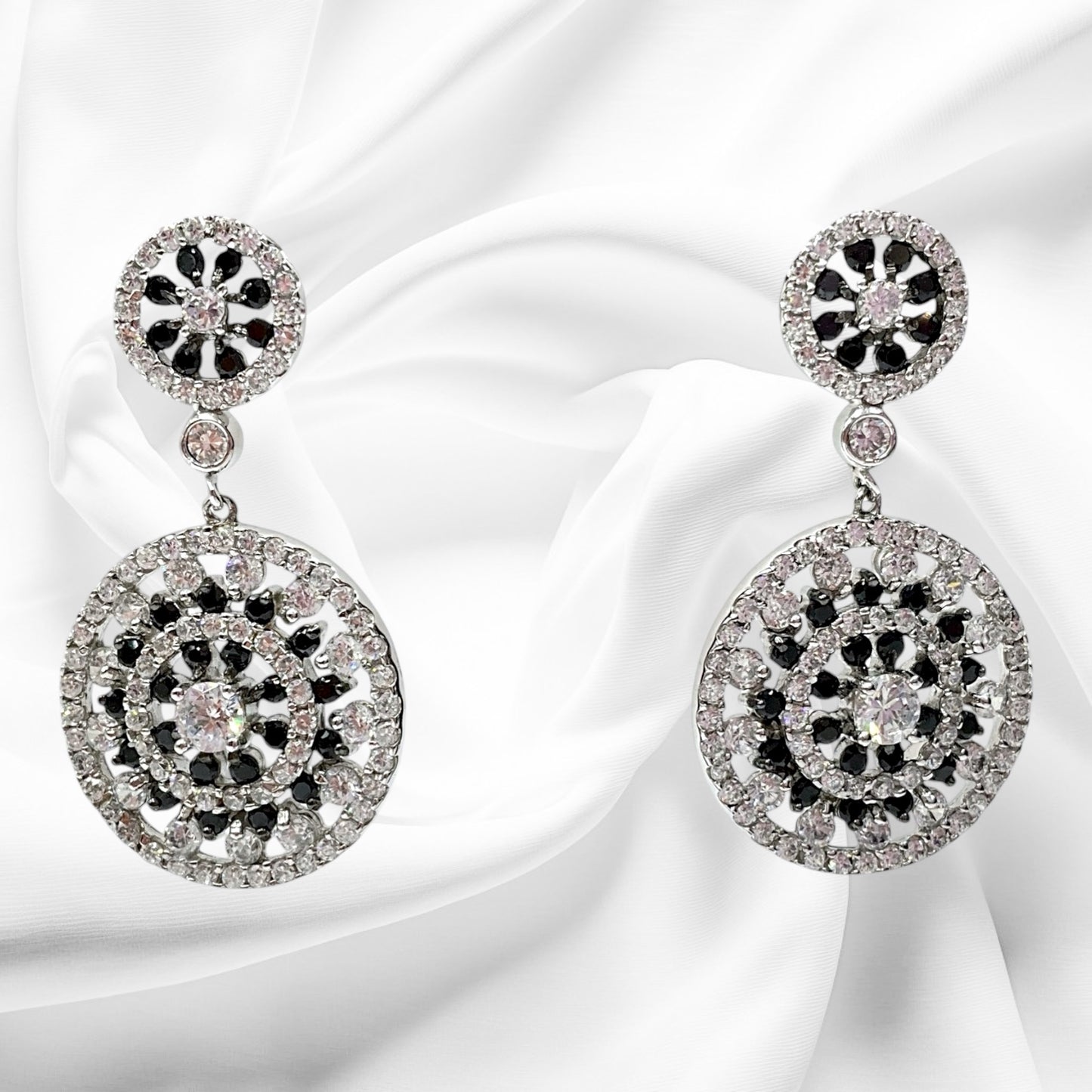 Orecchini Donna Zirconi Bianchi e Neri Ottaviani Bijoux - 49843