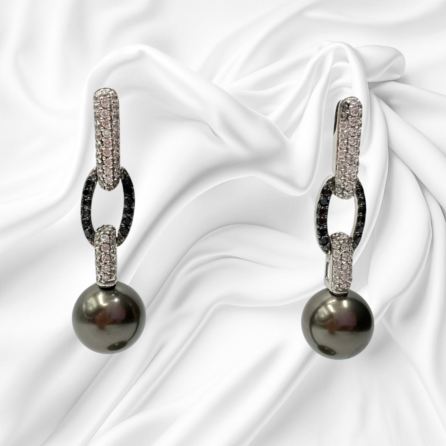 Orecchini Donna zirconi e Perla Grigia Ottaviani Bijoux - 49720
