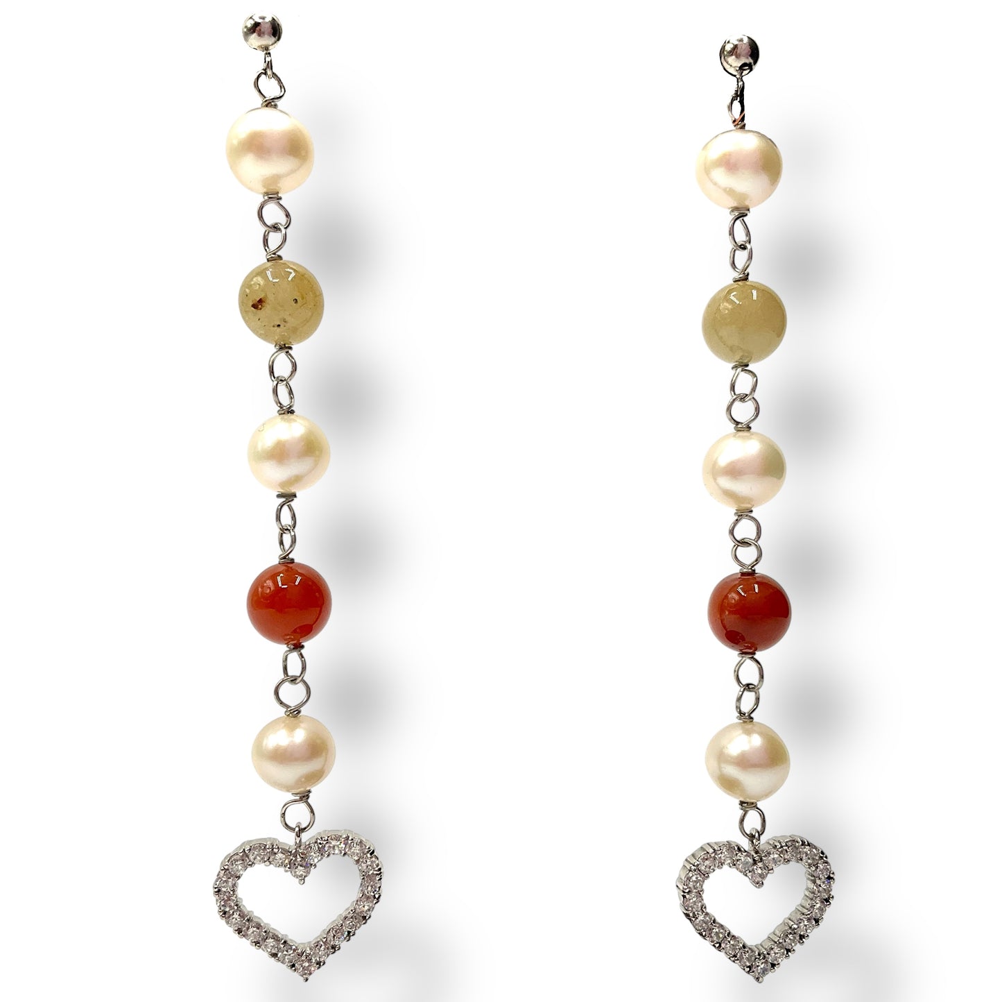 Orecchini Pendenti Donna Perle, Pietre e Zirconi Ottaviani Bijoux - 49865