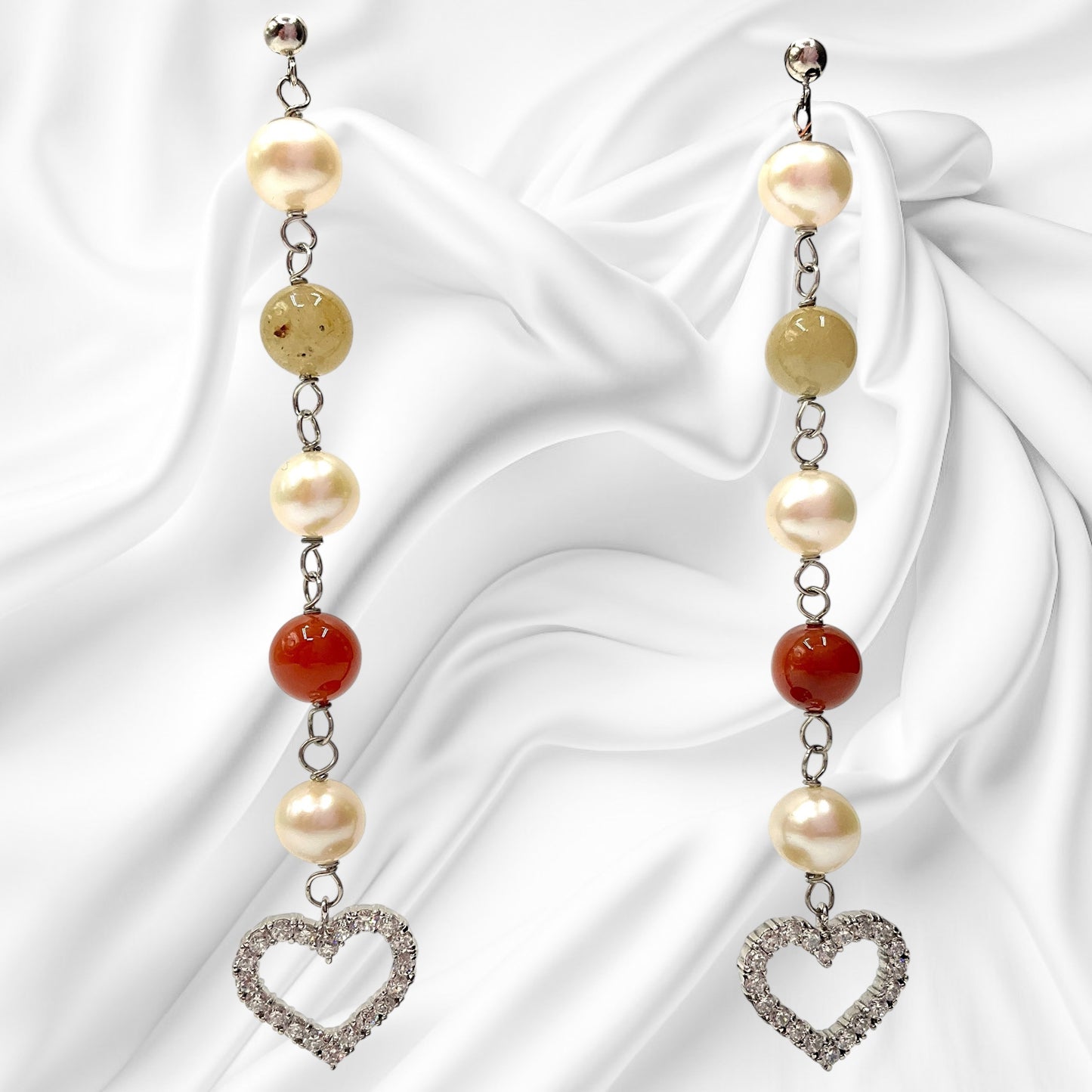 Orecchini Pendenti Donna Perle, Pietre e Zirconi Ottaviani Bijoux - 49865