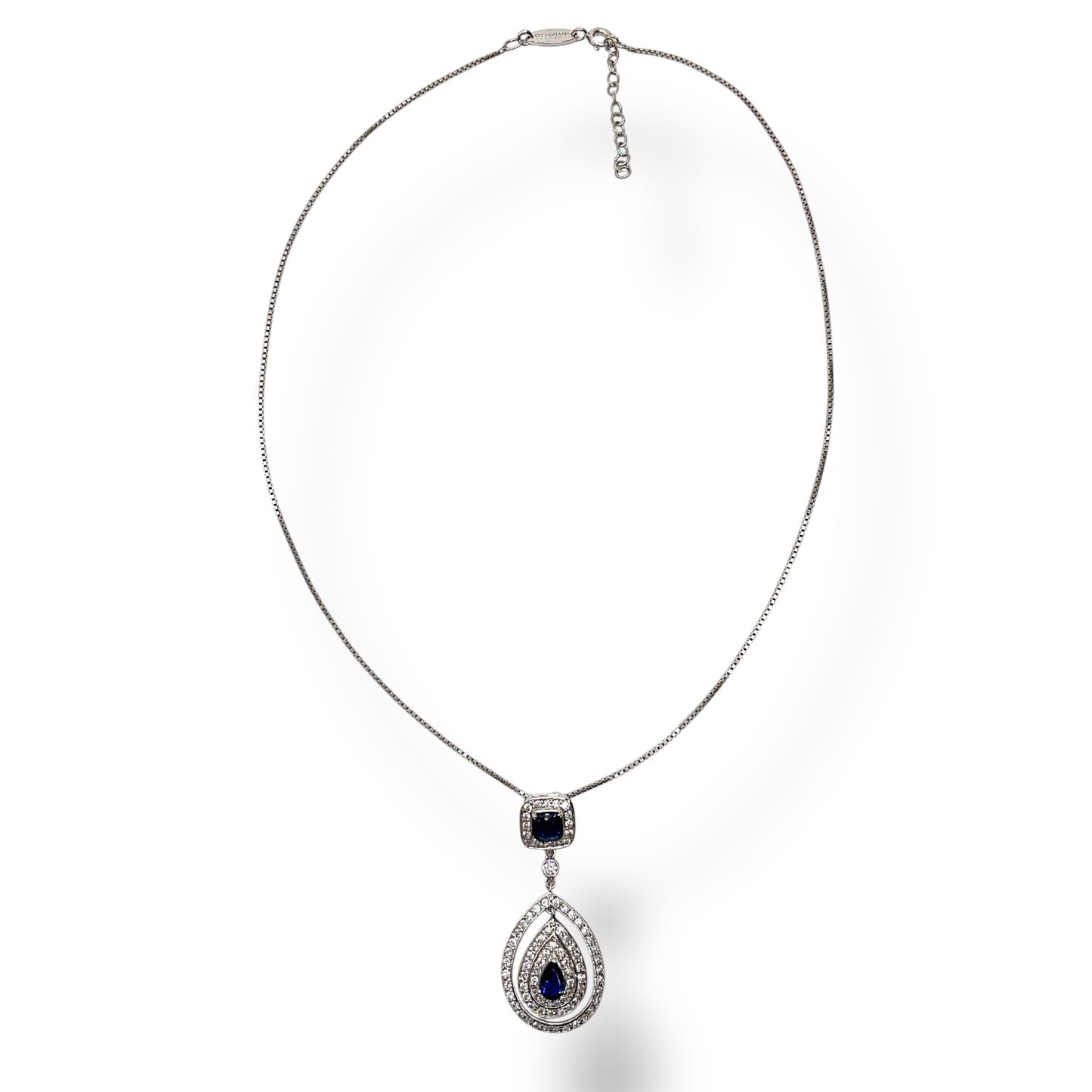 Collana Donna Goccia Pietre Blu e Zirconi Ottaviani Bijoux - 48273