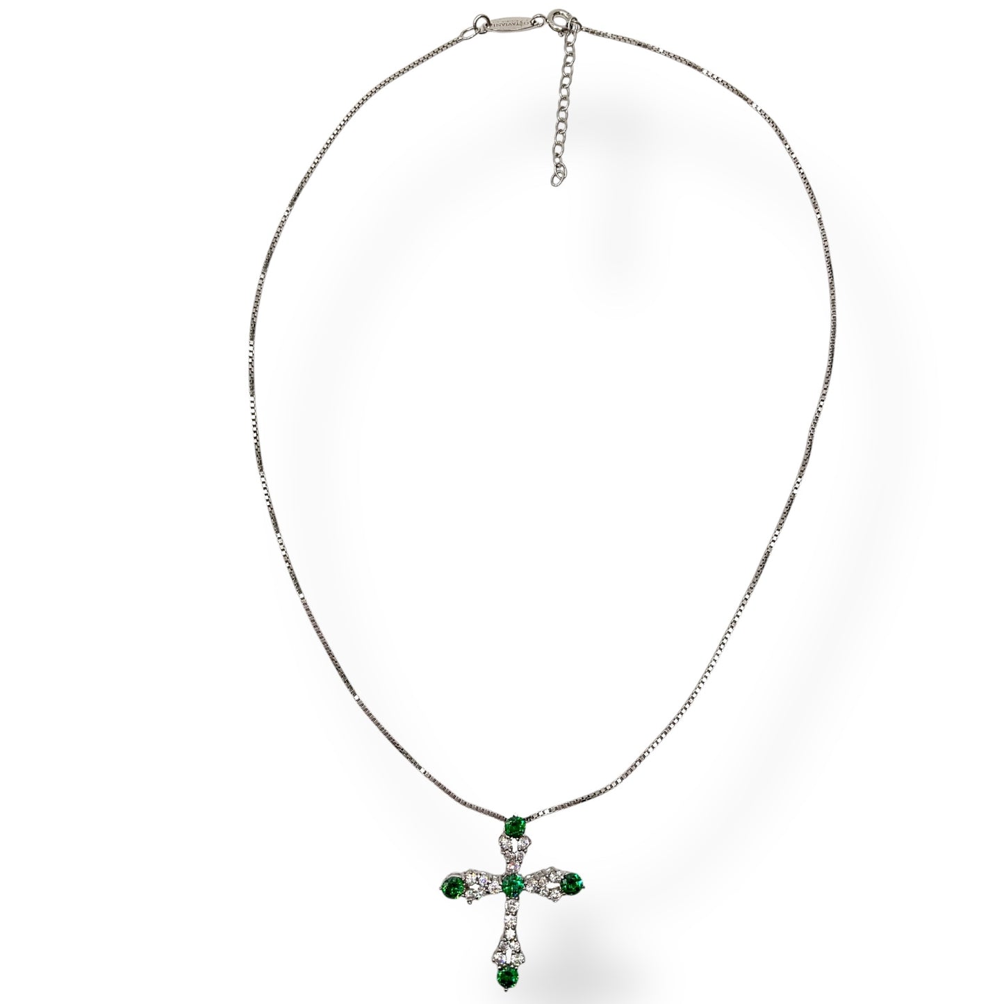 Collana Donna Croce Pietre Verdi e Zirconi Ottaviani Bijoux - 48317