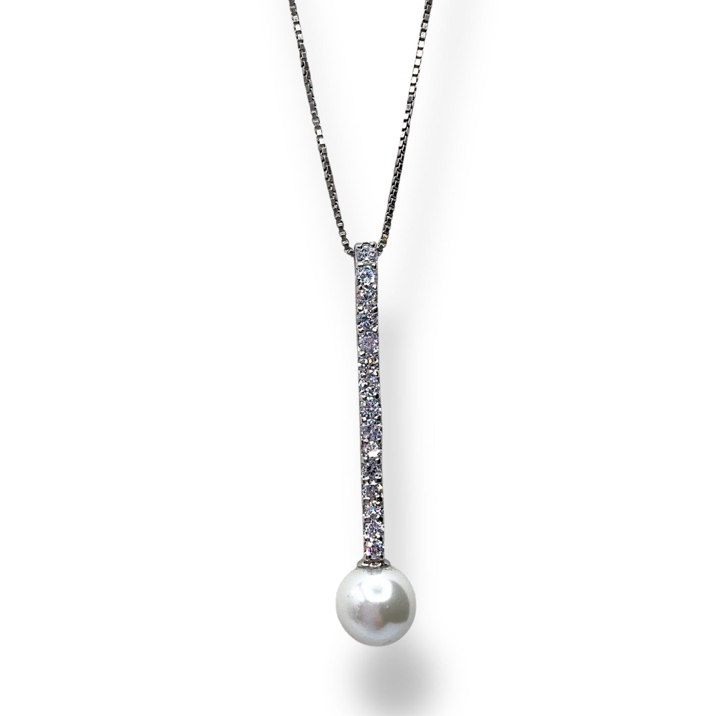 Collana Donna Fiammifero Zirconi e Perla Ottaviani Bijoux - 48683