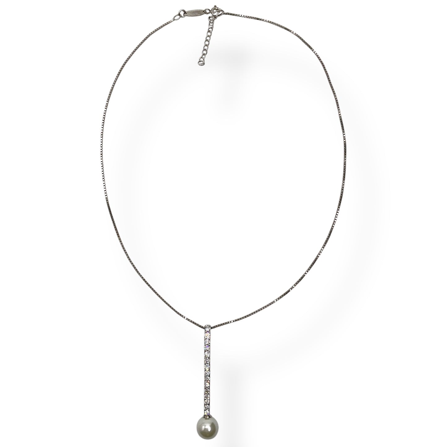 Collana Donna Fiammifero Zirconi e Perla Ottaviani Bijoux - 48683