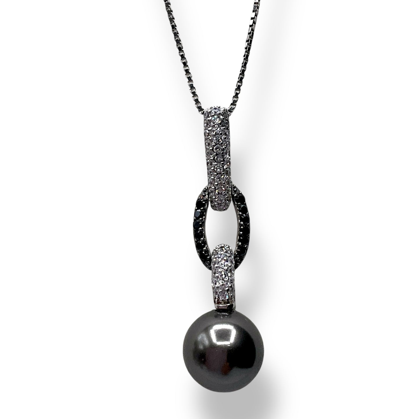Collana Donna Perla Grigia e Zirconi Ottaviani Bijoux - 48958