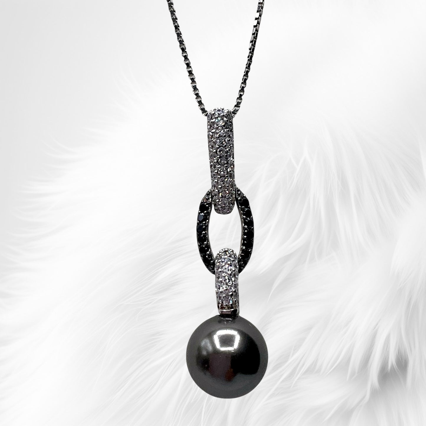 Collana Donna Perla Grigia e Zirconi Ottaviani Bijoux - 48958