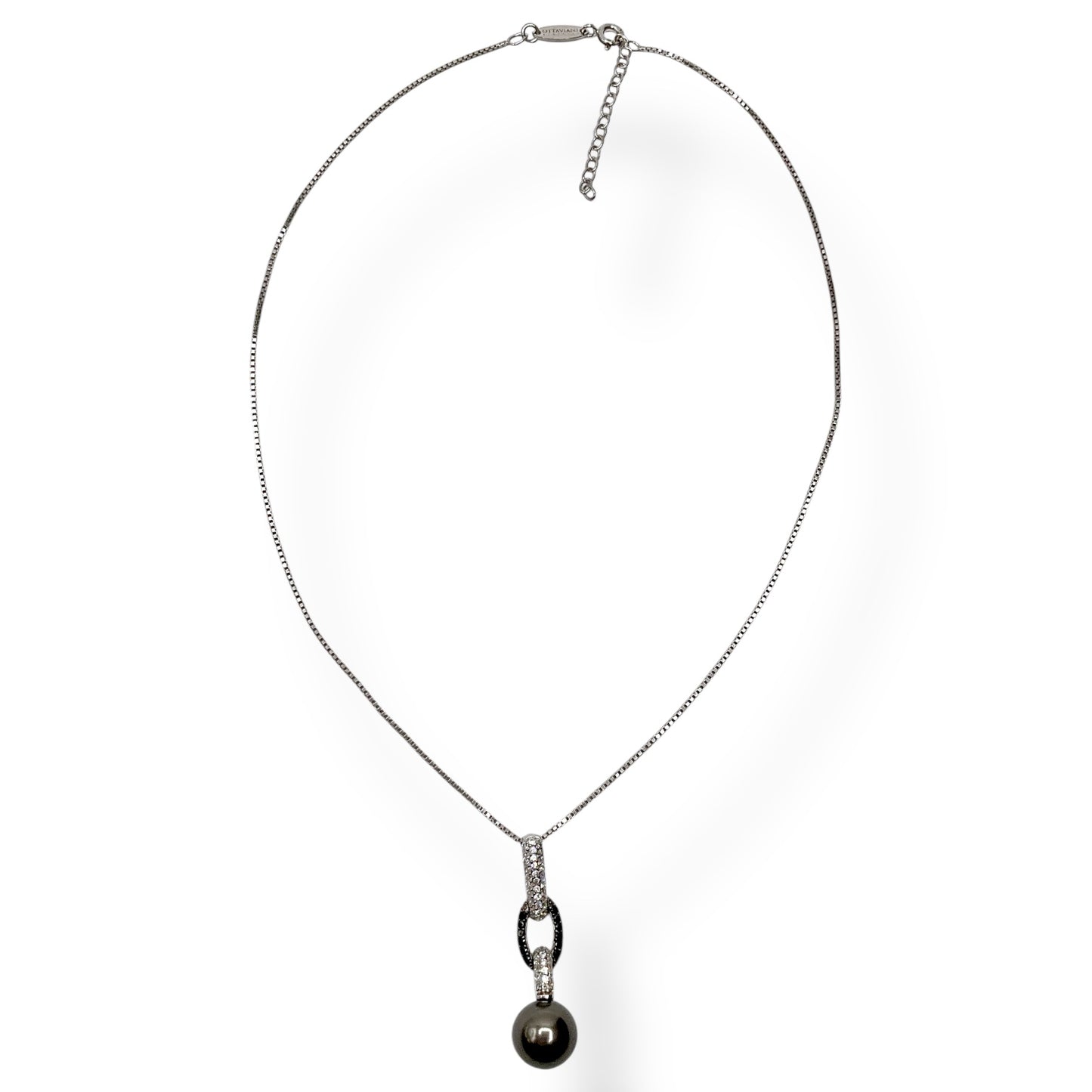 Collana Donna Perla Grigia e Zirconi Ottaviani Bijoux - 48958