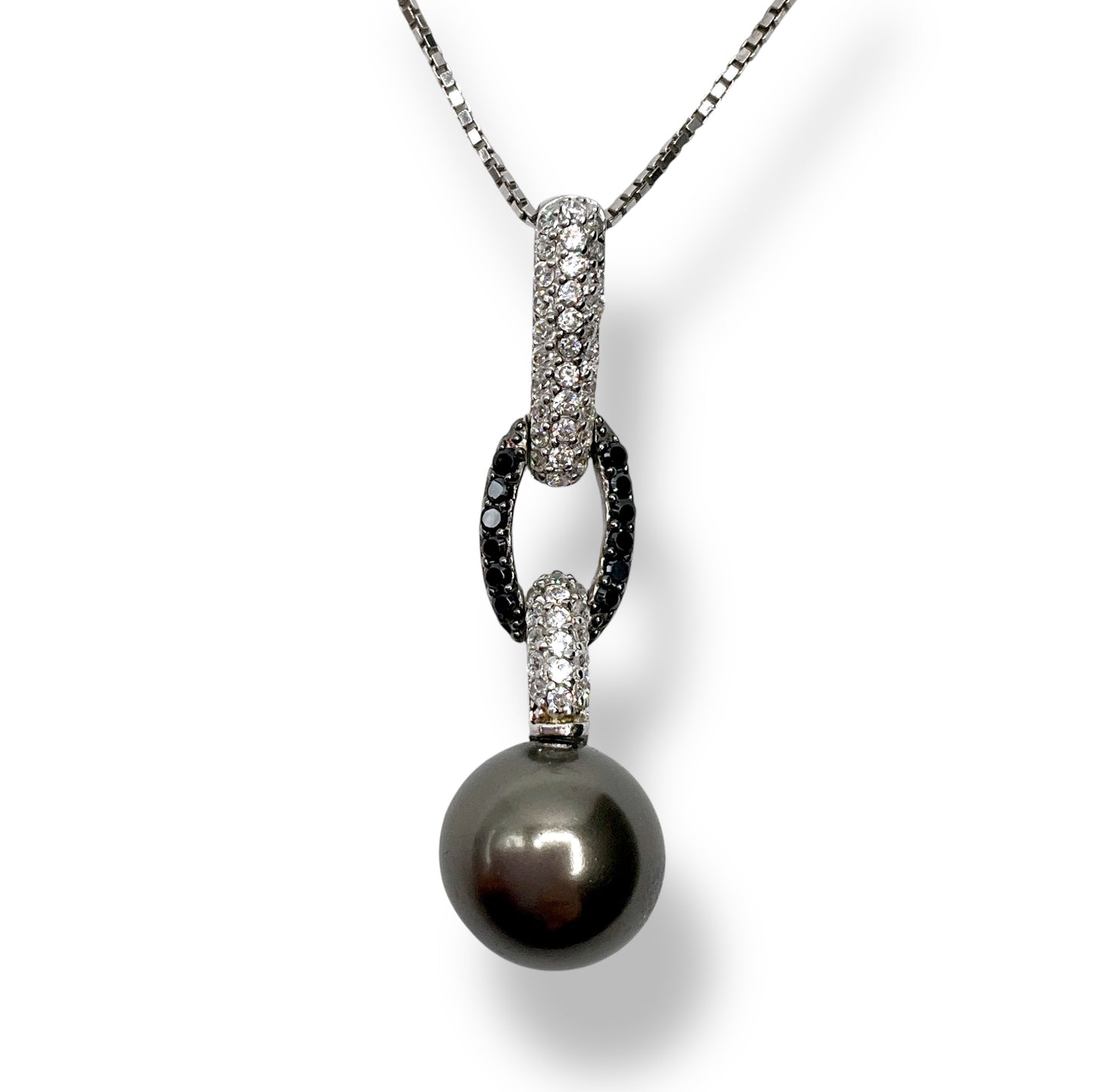 Collana Donna Perla Grigia e Zirconi Ottaviani Bijoux - 48958