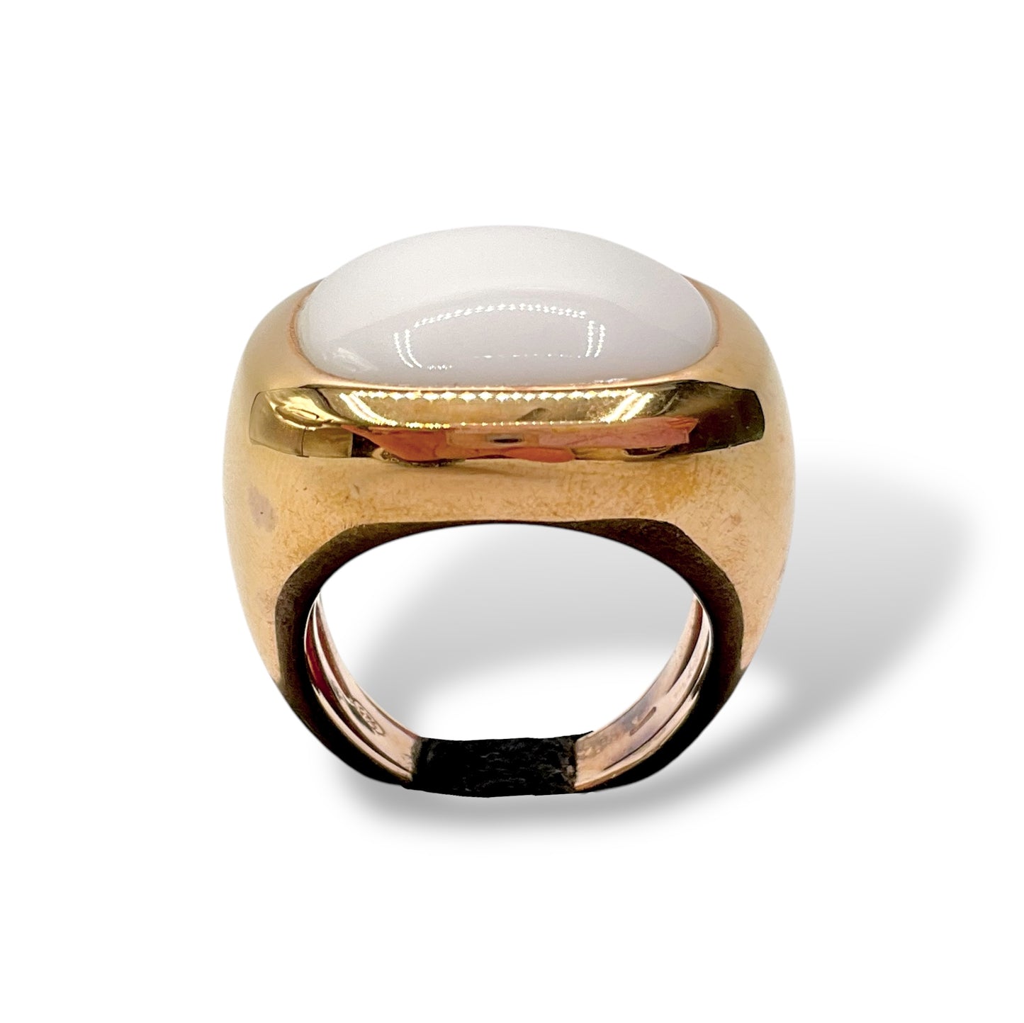 Anello Donna con Agata Bianca Quadrata - Lucos Preziosi