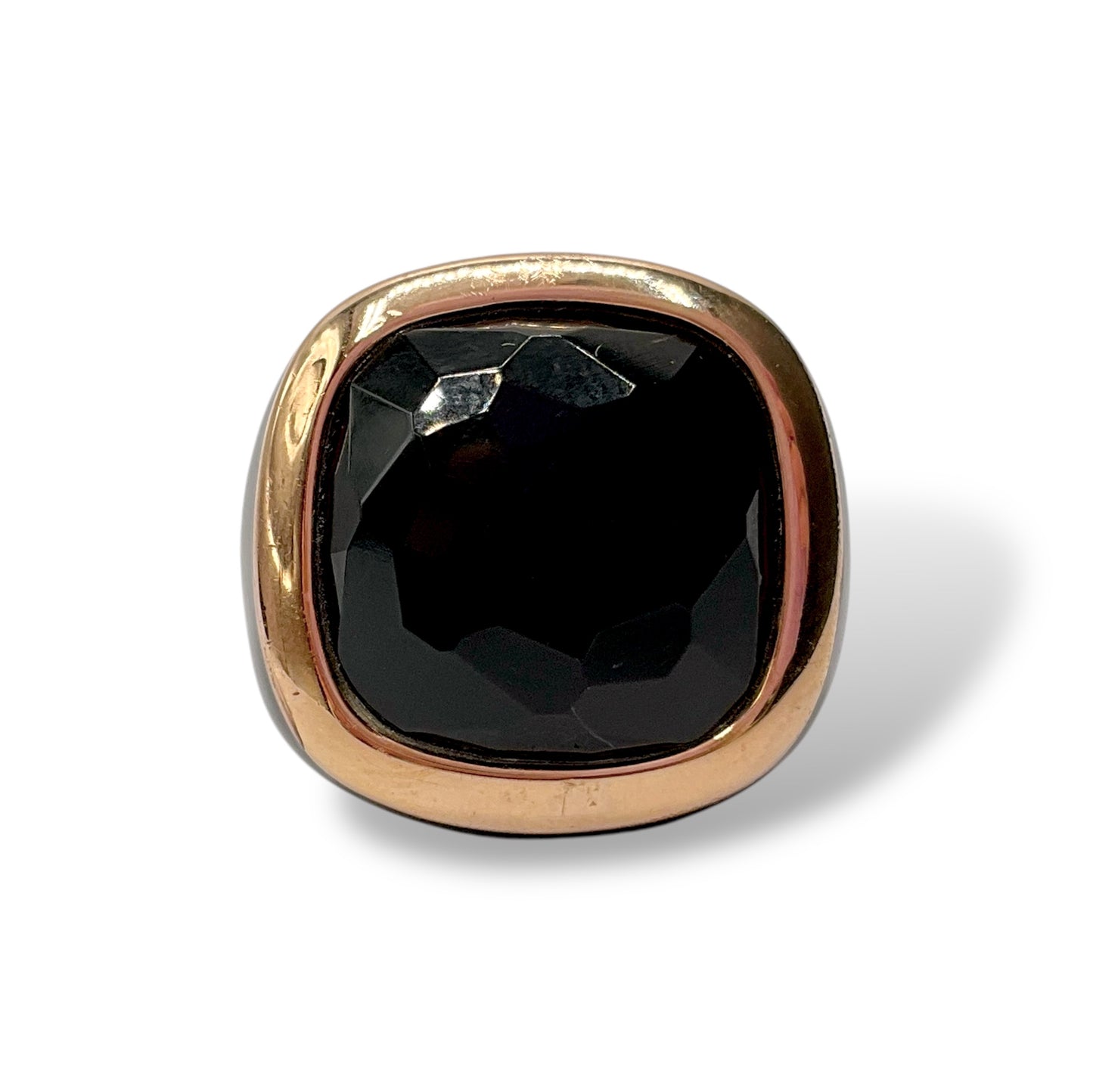 Anello Donna con Onice Quadrato e Smalto - Lucos Preziosi