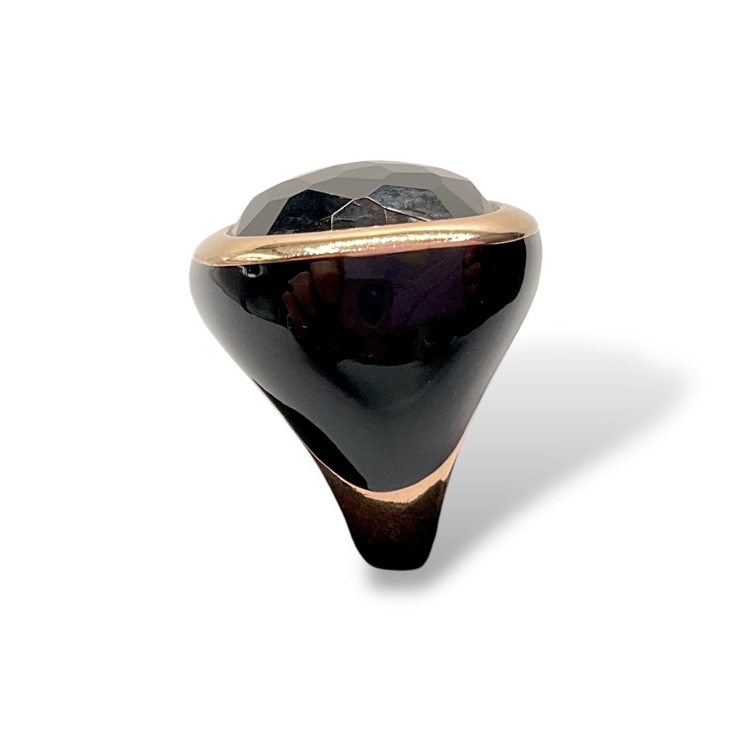 Anello Donna con Onice Quadrato e Smalto - Lucos Preziosi