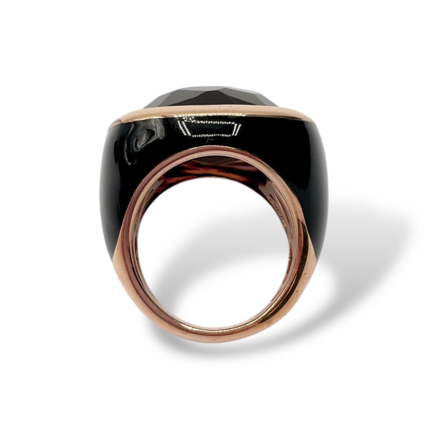 Anello Donna con Onice Quadrato e Smalto - Lucos Preziosi