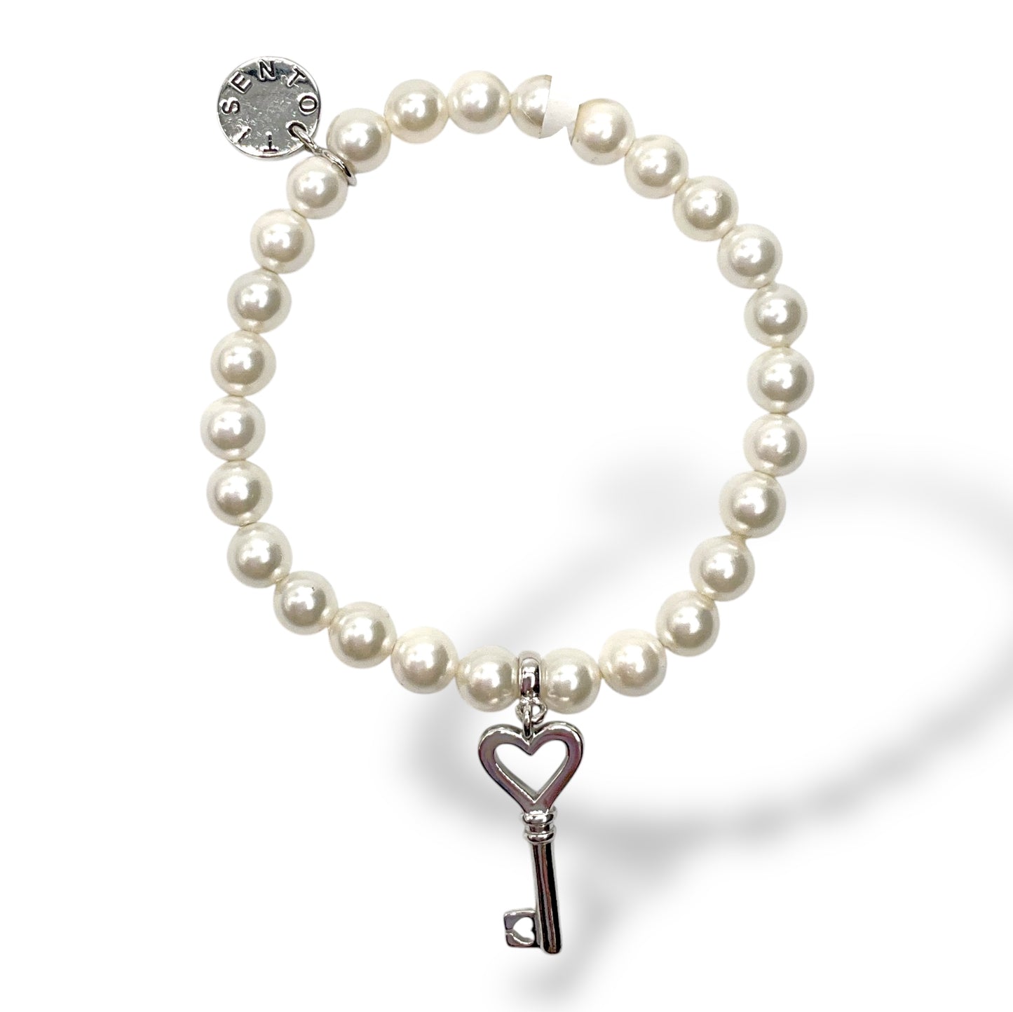 Bracciale con Perle Bianche e Ciondolo Ti Sento Milano - 2668PW
