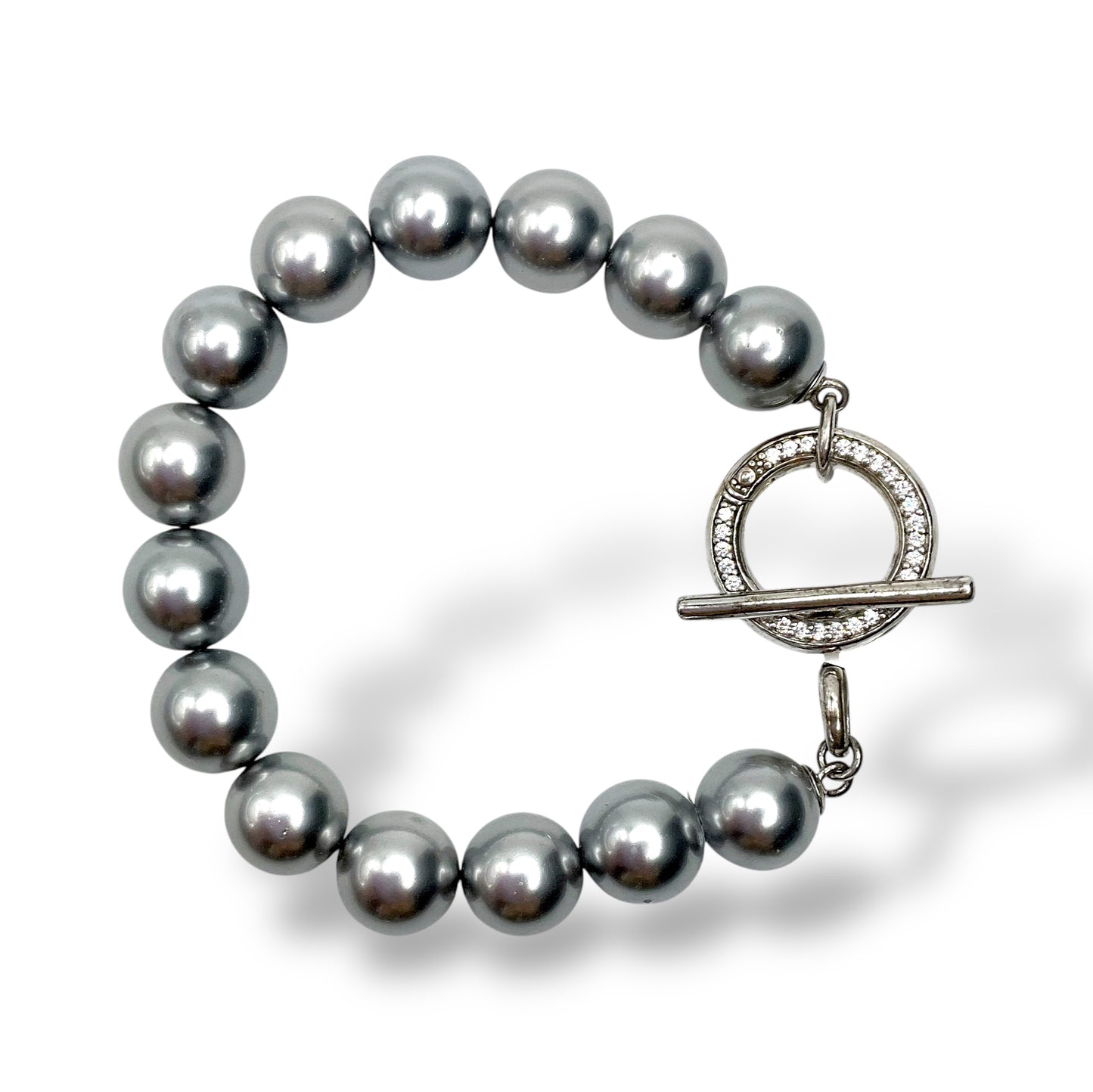 Bracciale di Perle Bianche o Grigie con Chiusura in Argento Ti Sento Milano - 2430PW
