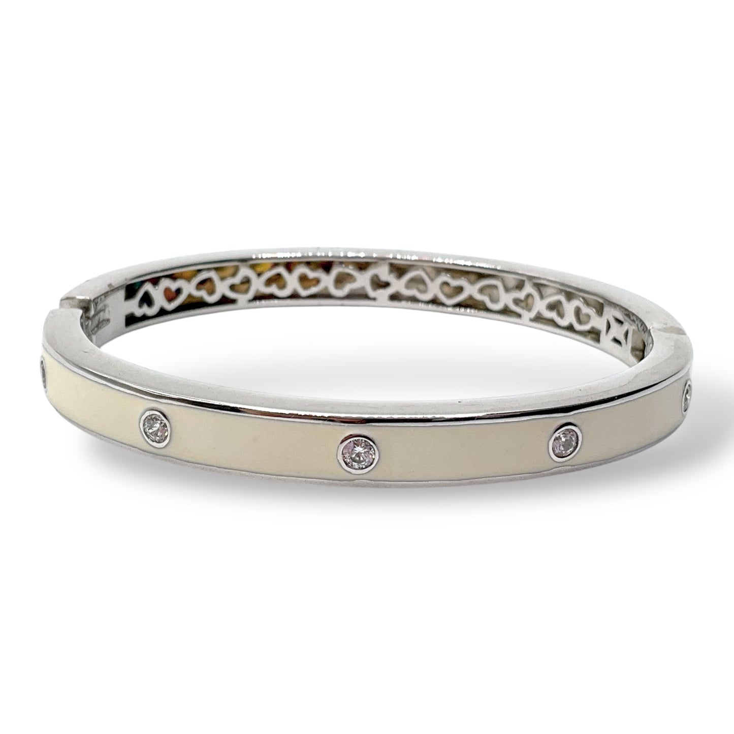 Bracciale Rigido Smalto Panna e Zirconi Ti Sento Milano - 2694EW