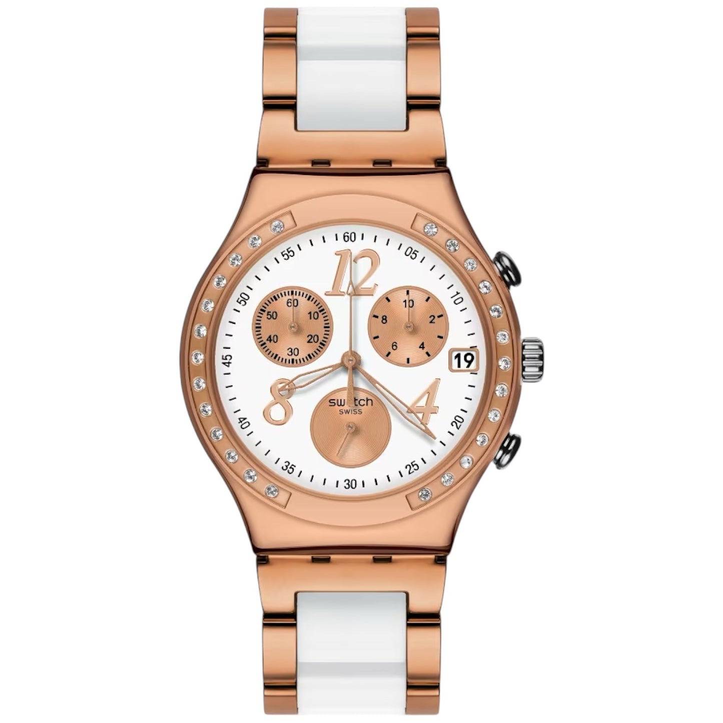Orologio Cronografo Unisex Swatch Irony Dreamwhite Rose - YCS406G