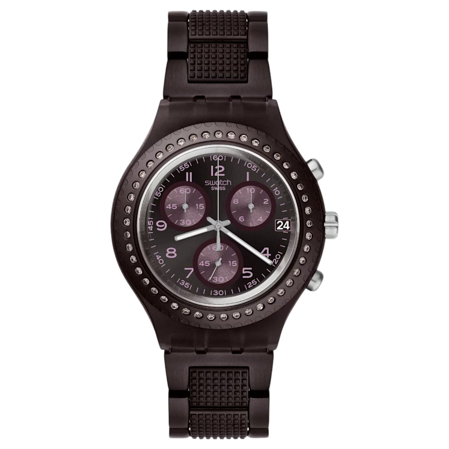 Orologio Cronografo Unisex Swatch Irony Diaphane Tabacco Scent - SVCV4000AG