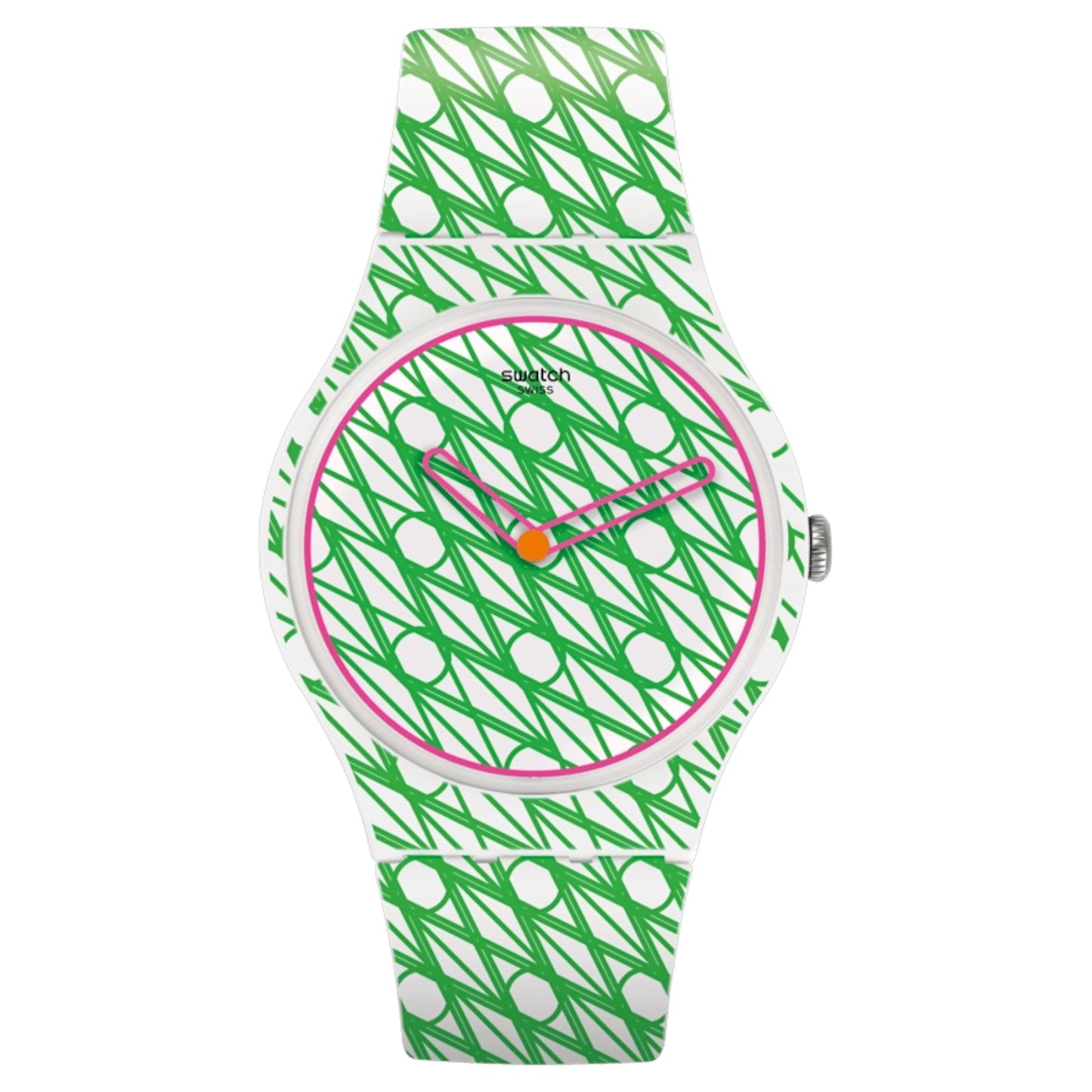 Orologio Unisex Swatch Duet in Green & Pink - SUOZ208