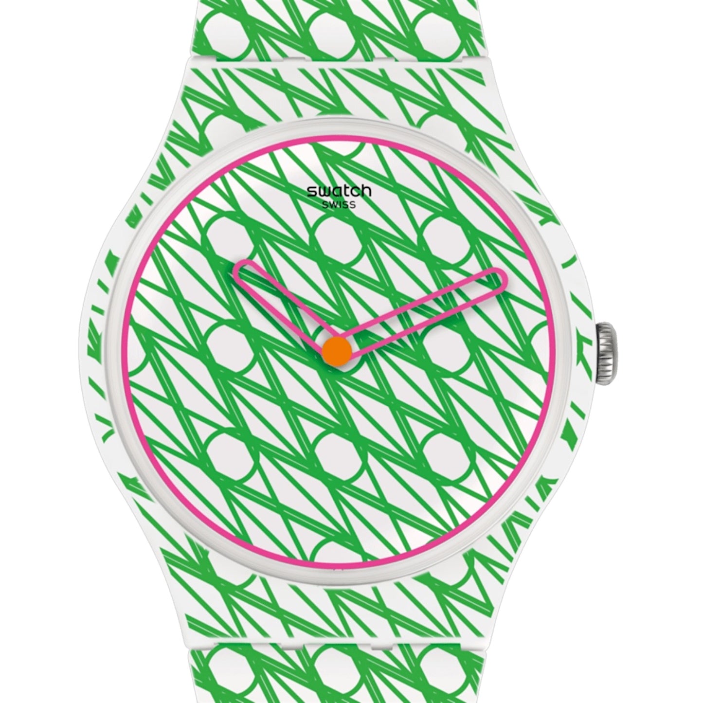 Orologio Unisex Swatch Duet in Green & Pink - SUOZ208