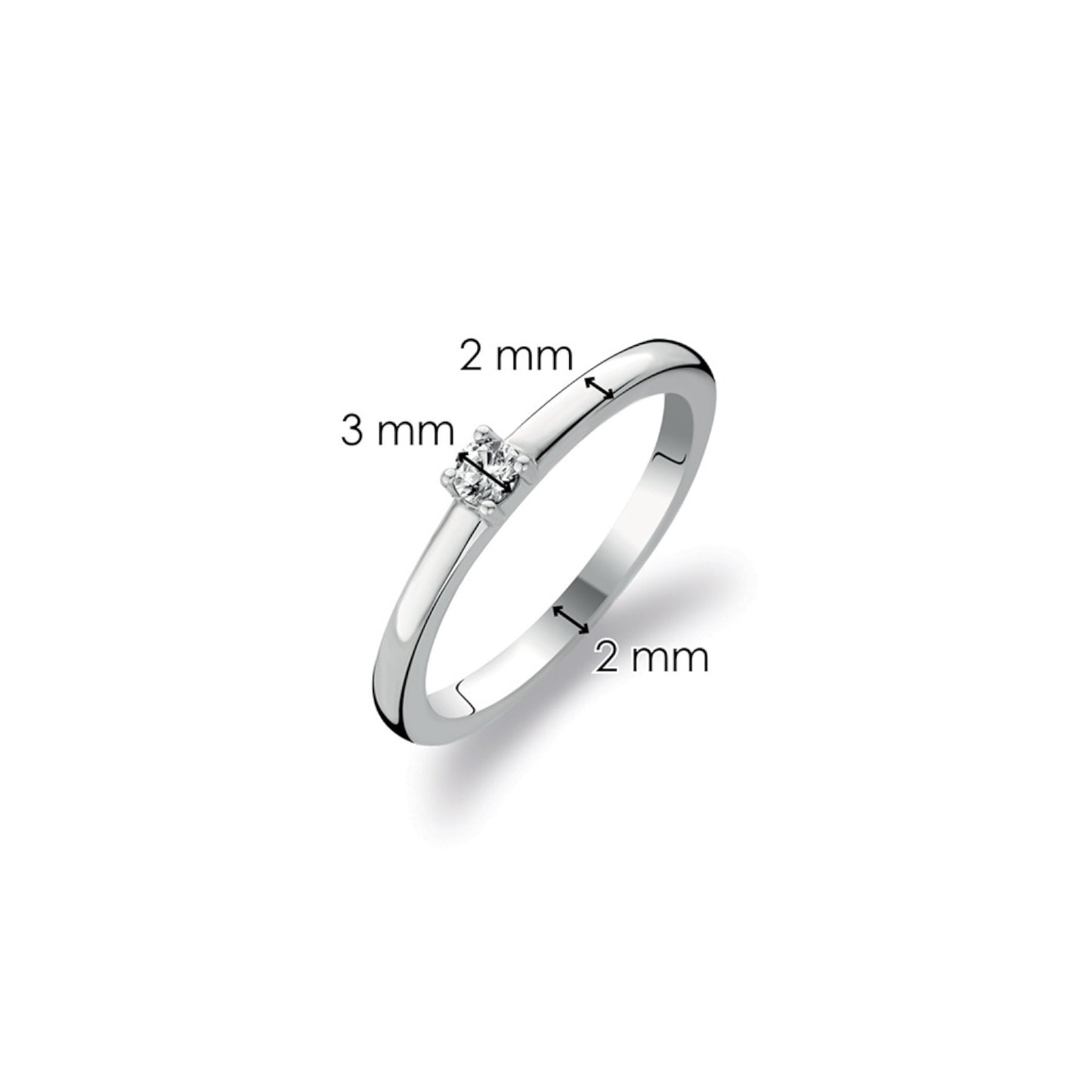 Anello Solitario Piccolo Donna Ti Sento Milano - 1871ZI