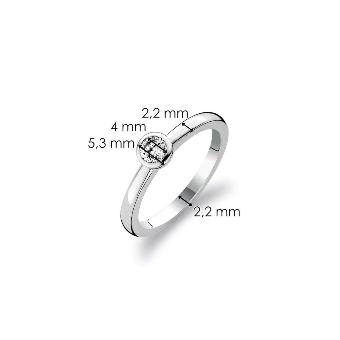 Anello Solitario Tondo Donna Ti Sento Milano - 1868ZI
